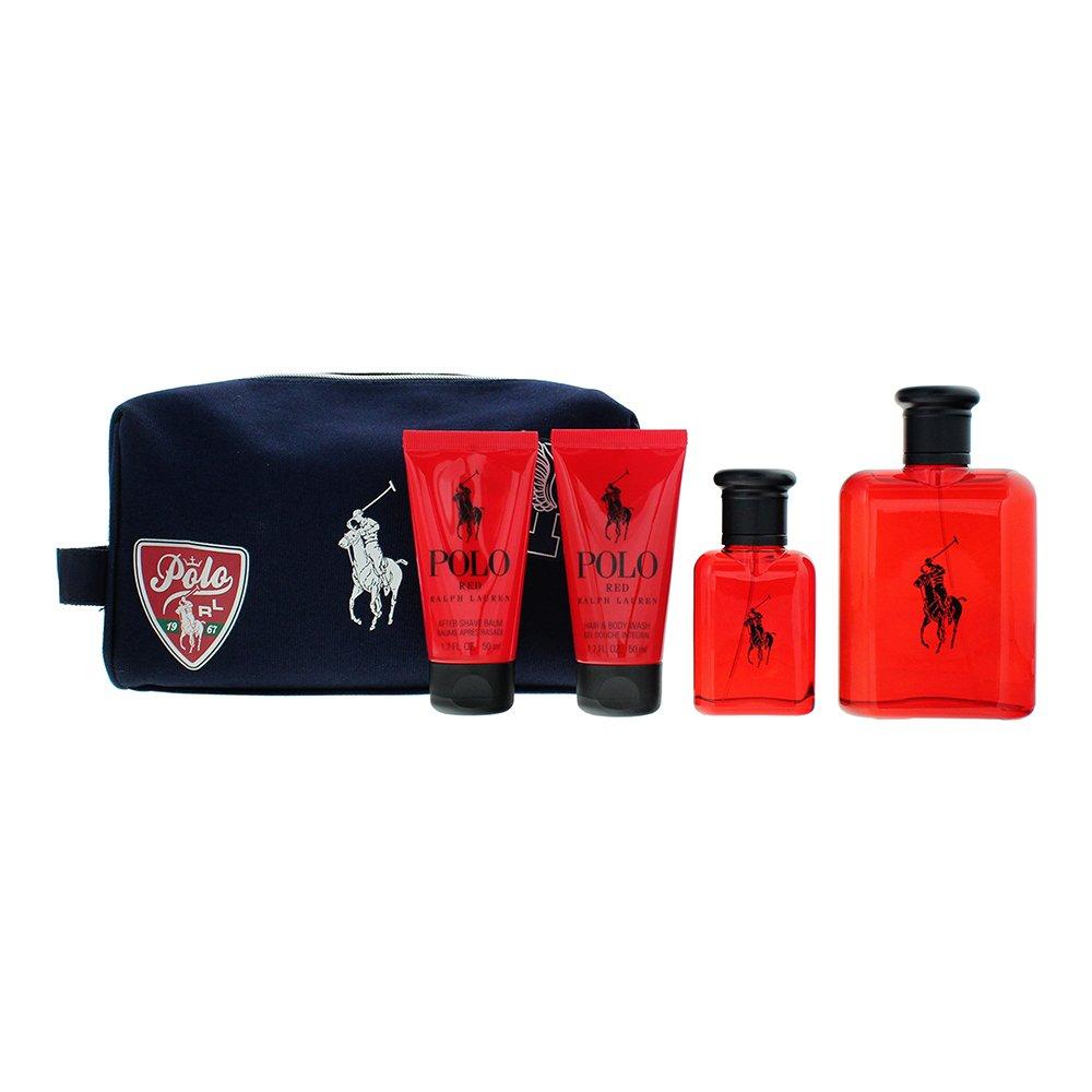 Ralph Lauren Men's Polo Red 4 Piece Gift Set - 125ml