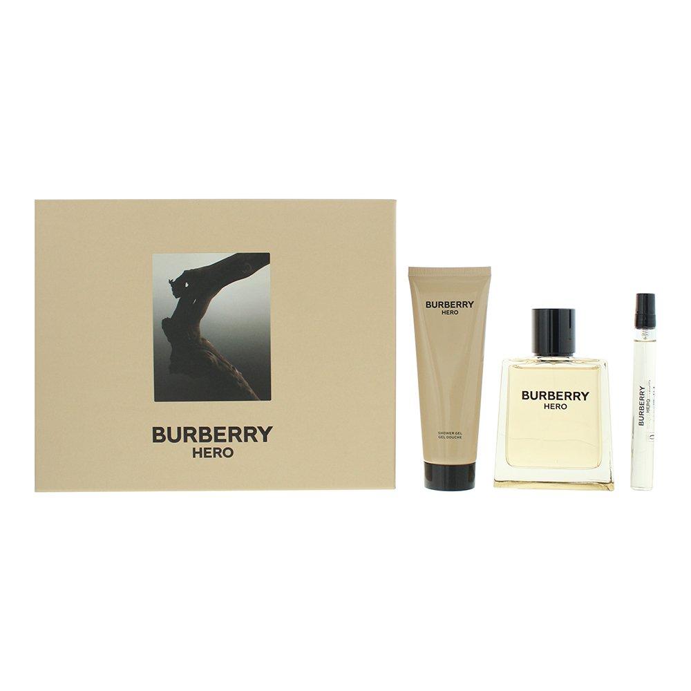 None - Burberry - Burberry Hero For Men 3 Piece Gift Set - 1