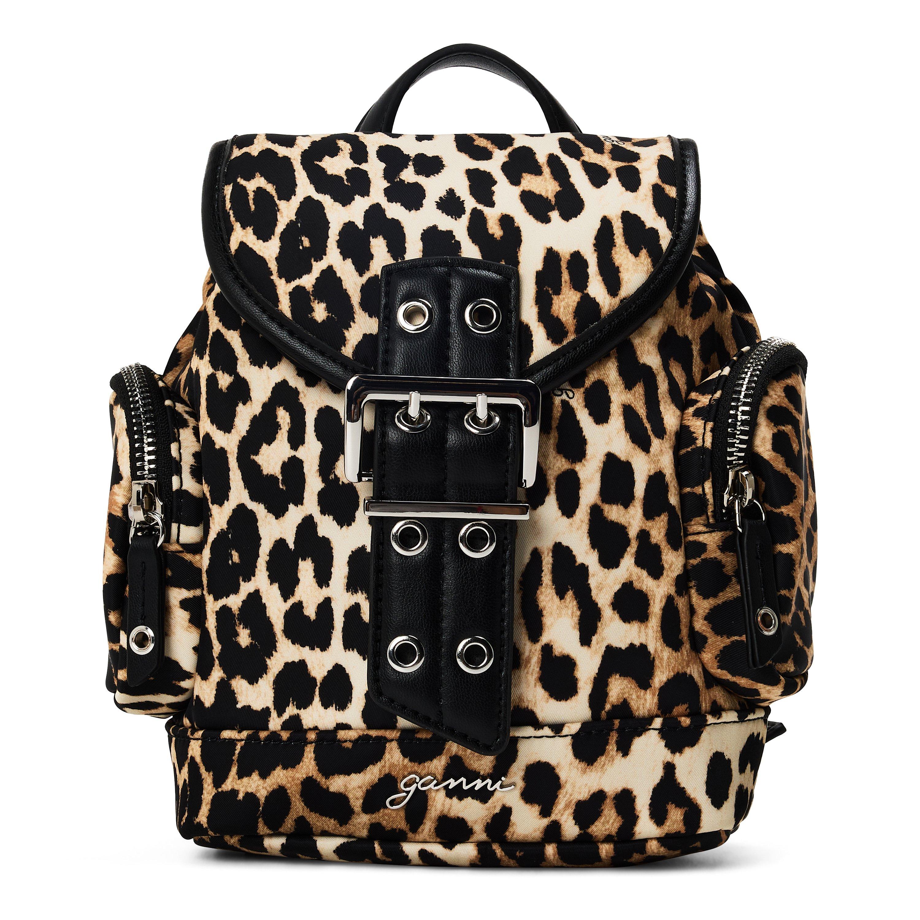 Ganni Women's Becky Print Backpack - Almond Milk