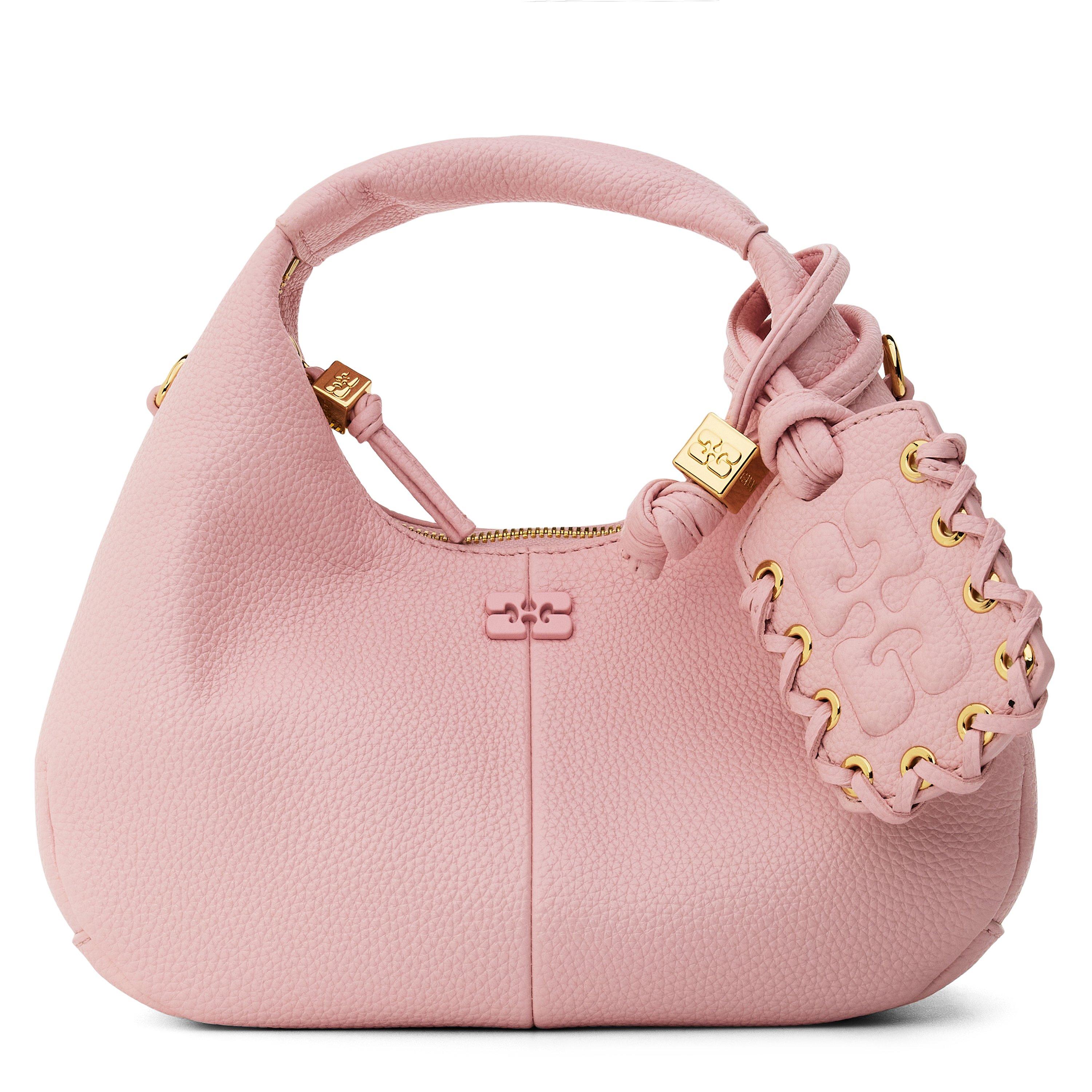 Ganni Women's Mini Ground Hobo Bag - Chalk Pink