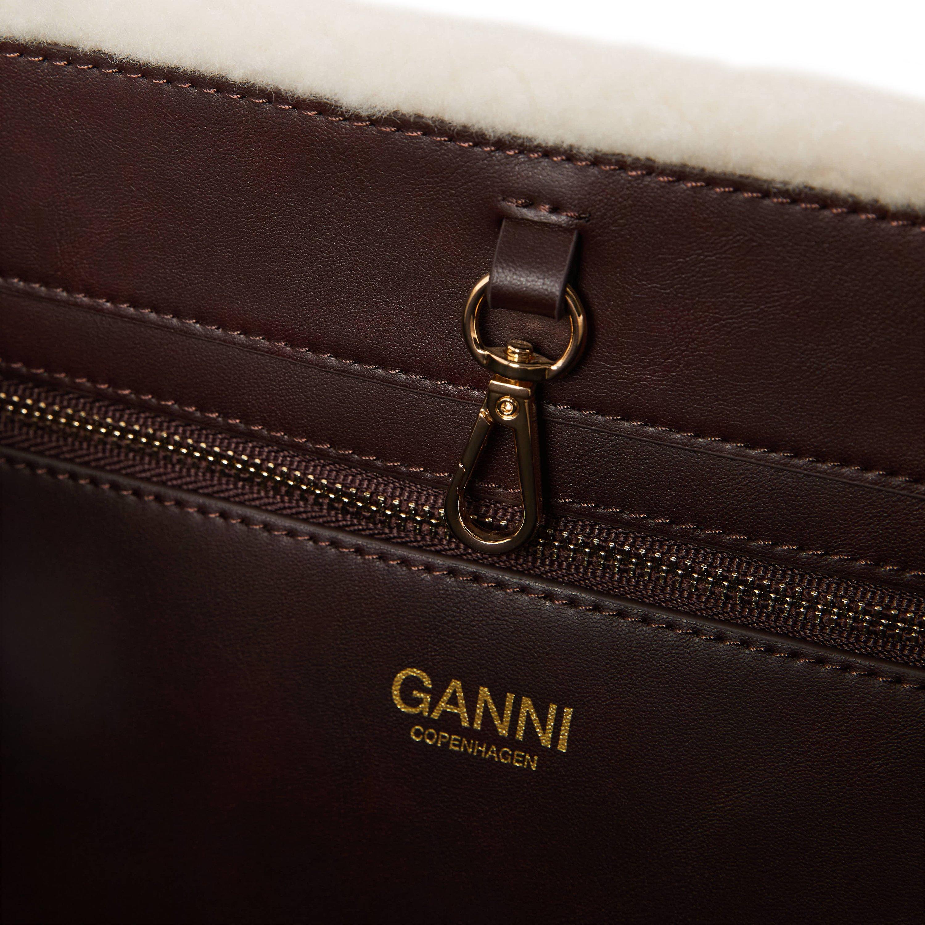 Egret - Ganni - Women's Shopper Sherling Tote Bag - 4