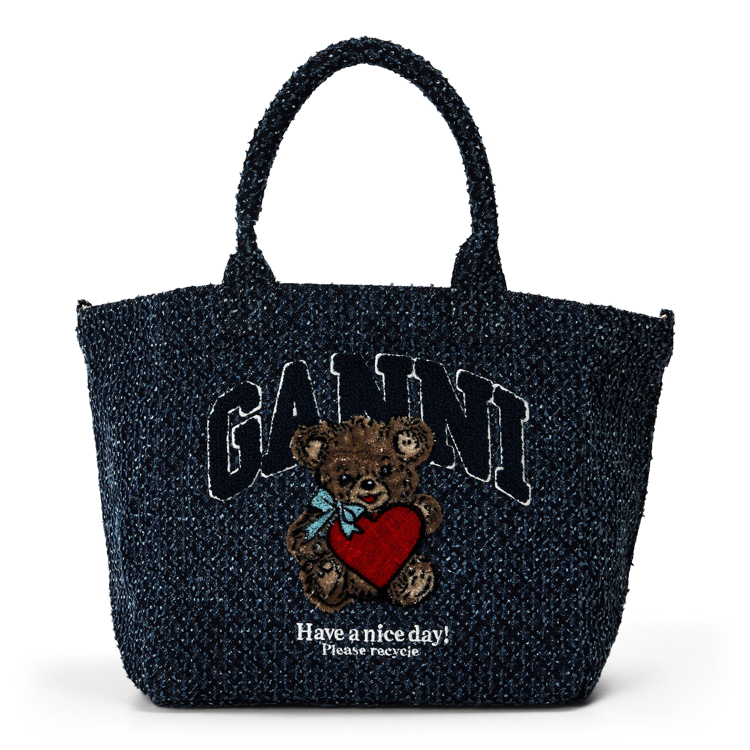 Ganni Women's Small Shopper Denim Tote Bag - Rinse
