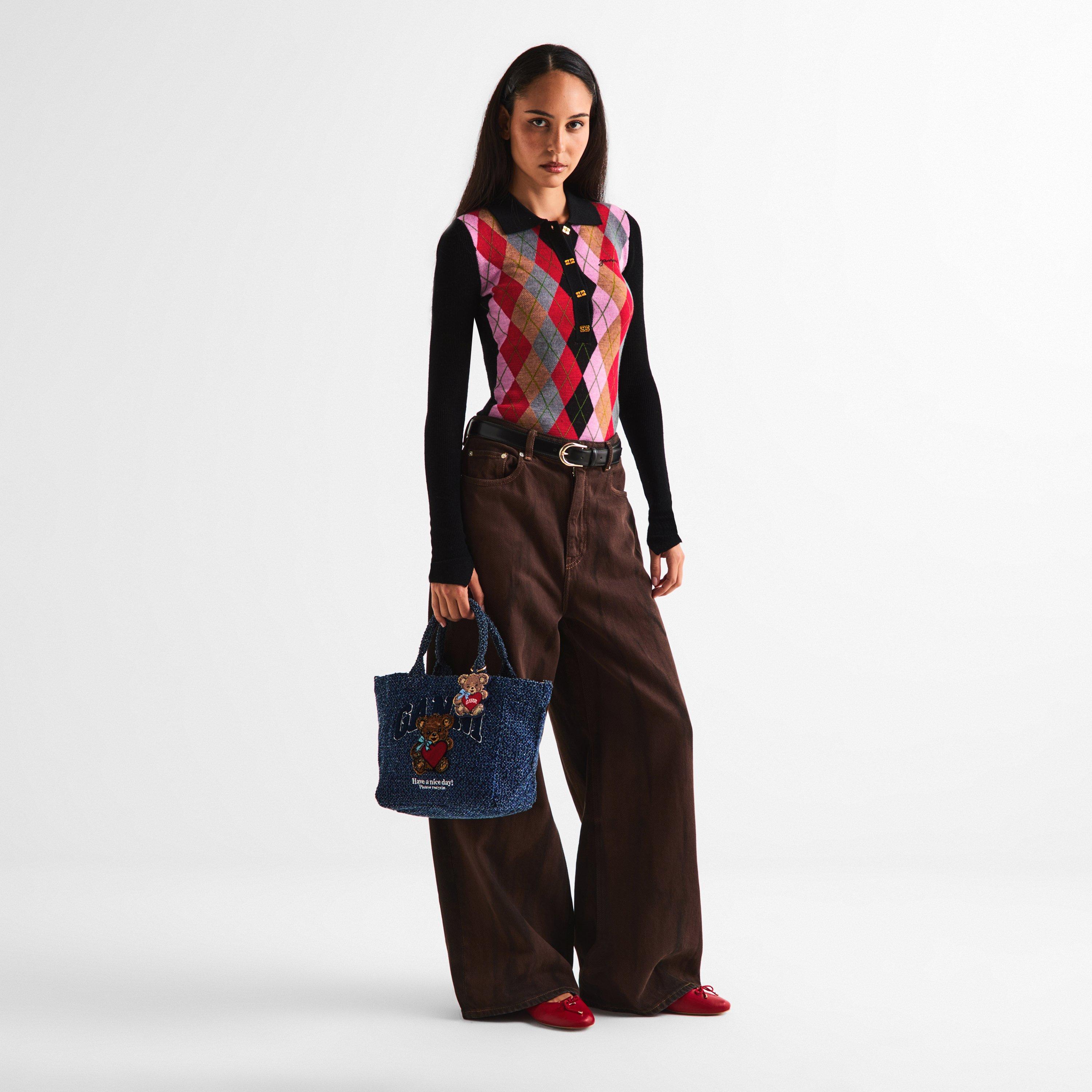 Rinse - Ganni - Women's Small Shopper Denim Tote Bag - 6