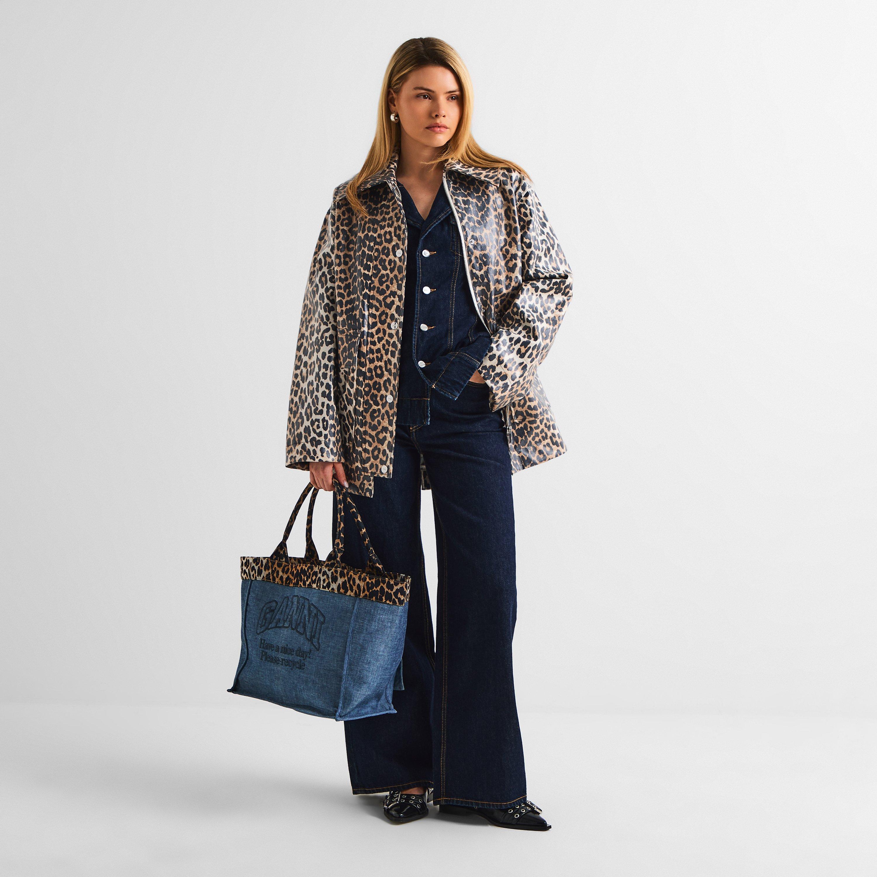 Orion Blue - Ganni - Women's Medium Shopper Tote Bag - 5