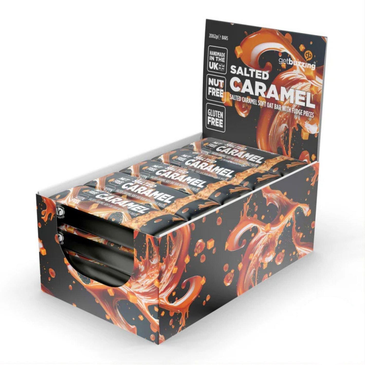 Get Buzzing  Flapjack (20 X 62G) - Salted Caramel - Box of 20