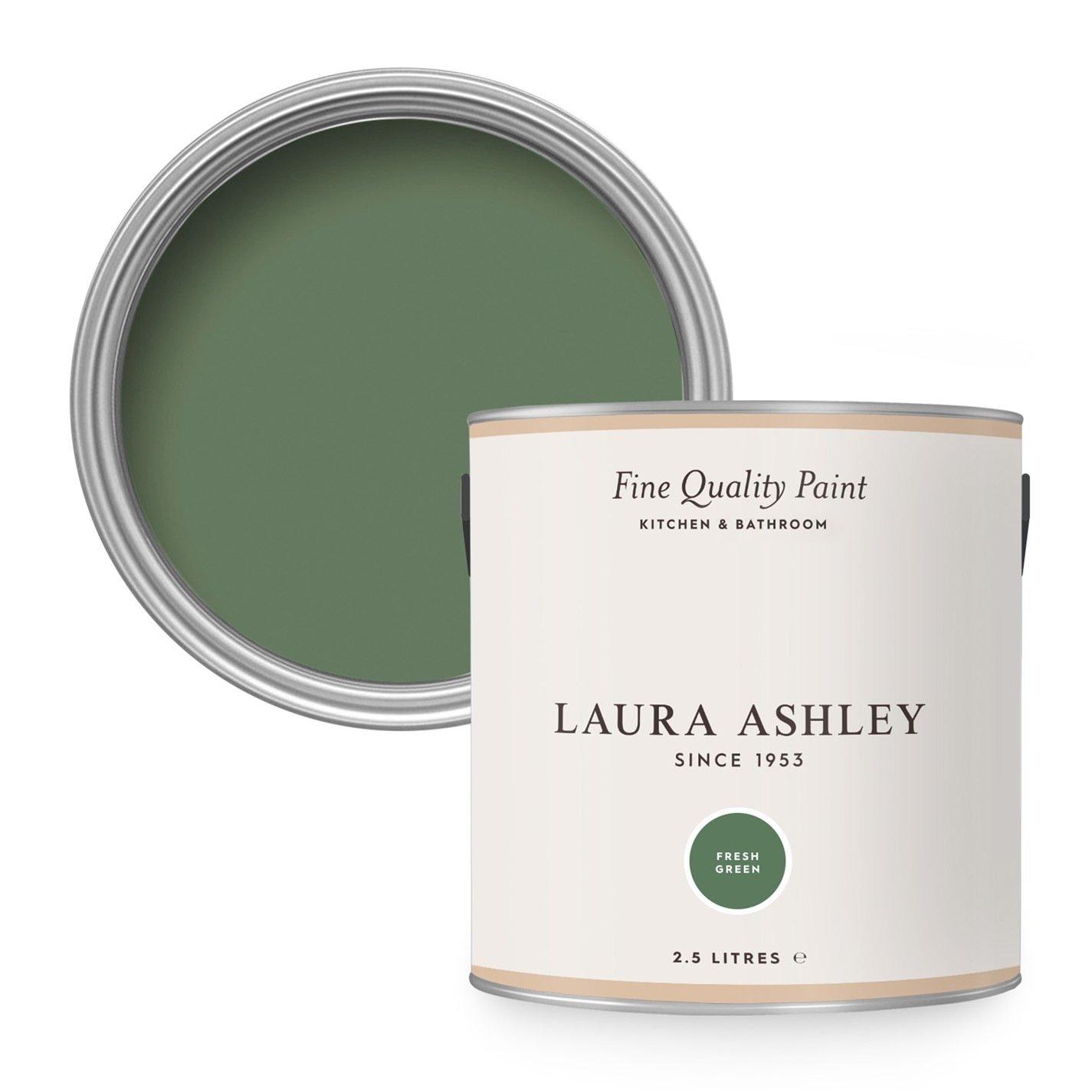 Fresh Green - Laura Ashley - Fresh Green Paint Kitchen and Bathroom 2.5L - 1