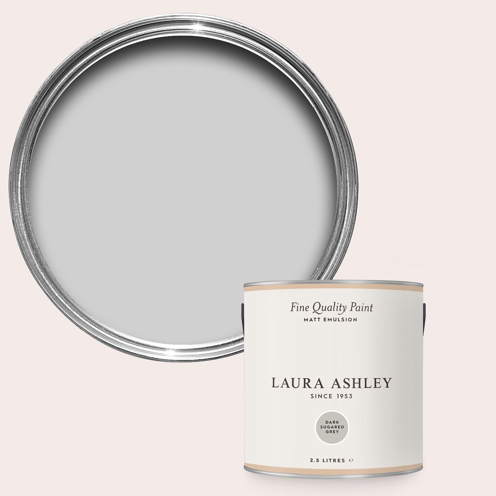 Dark Sugared Gr - Laura Ashley - Dark Sugared Grey Paint Kitchen and Bathroom 2.5L - 1