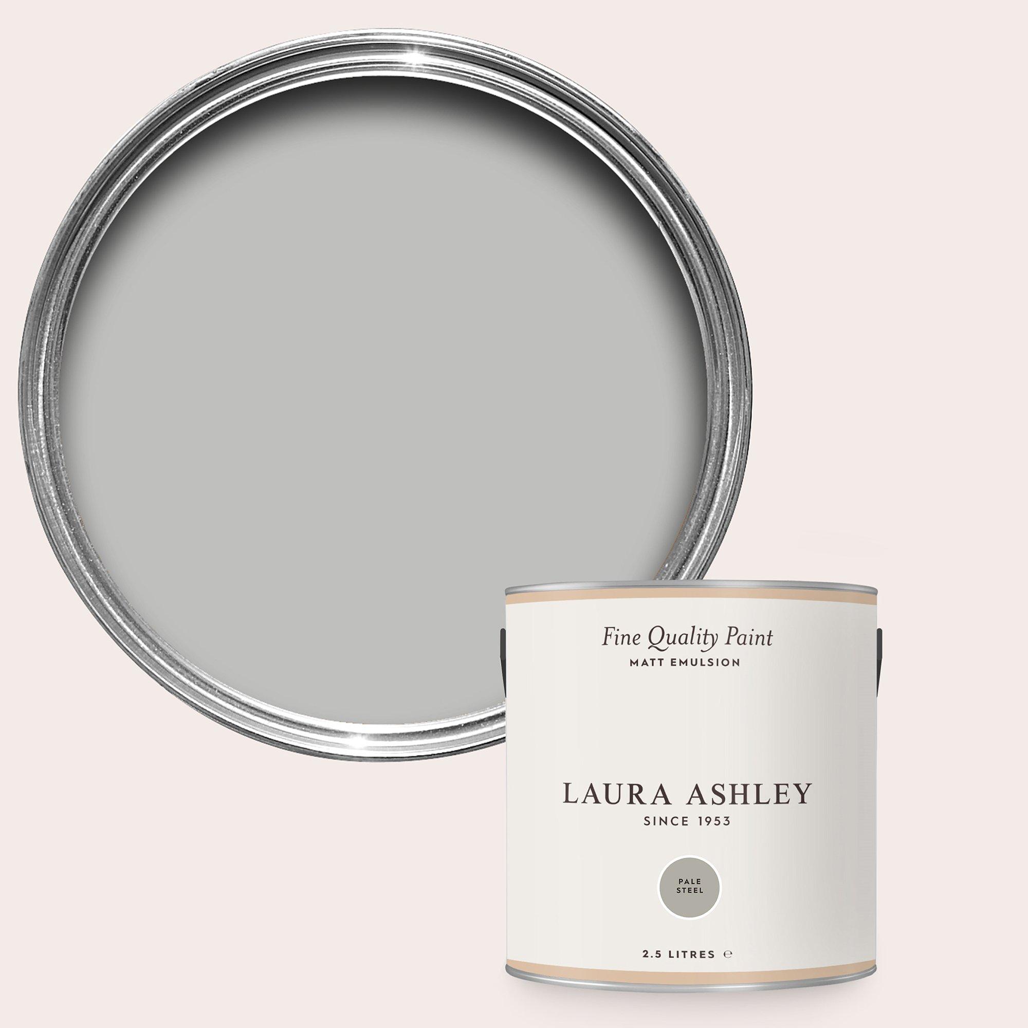 Pale Steel - Laura Ashley - Pale Steel Paint Kitchen and Bathroom 2.5L - 1