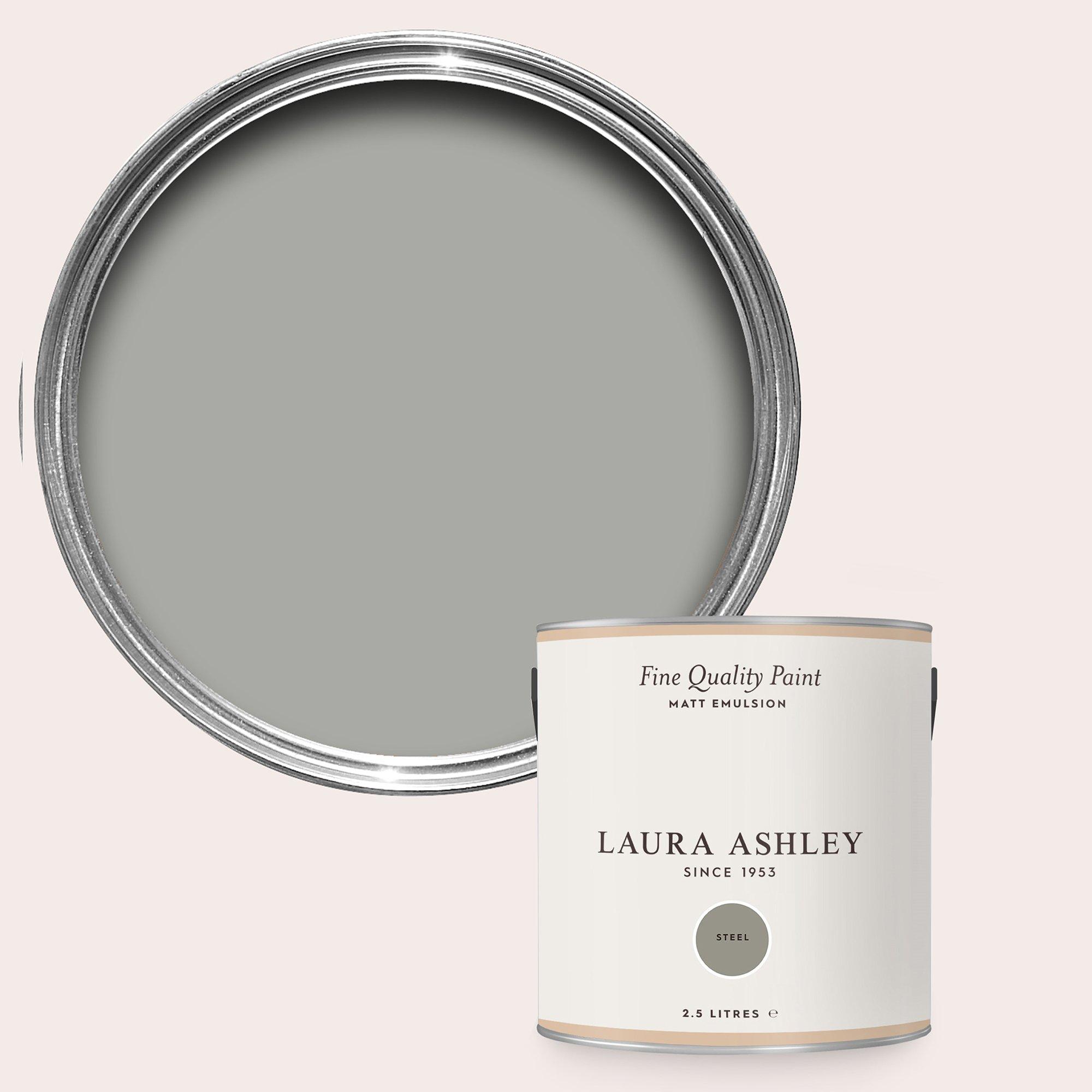 Steel - Laura Ashley - Steel Paint Kitchen and Bathroom 2.5L - 1
