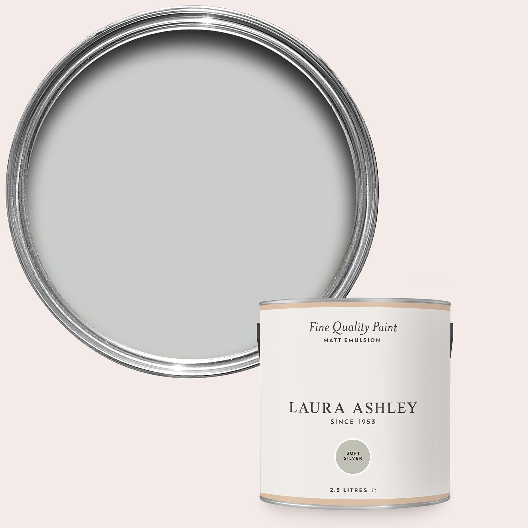 Soft Silver - Laura Ashley - Soft Silver Paint Kitchen and Bathroom 2.5L - 1