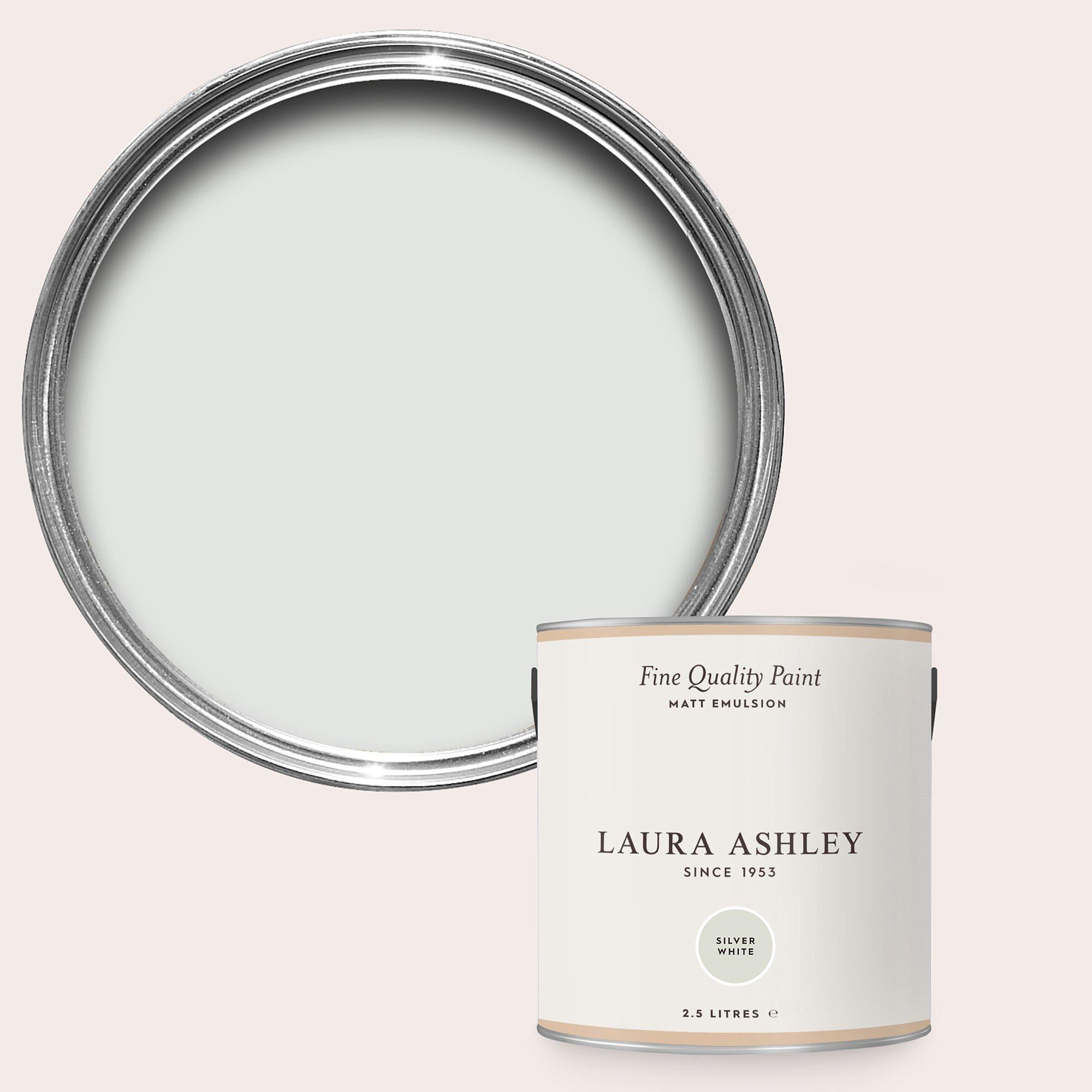 Silver White - Laura Ashley - Silver White Paint Kitchen and Bathroom 2.5L - 1
