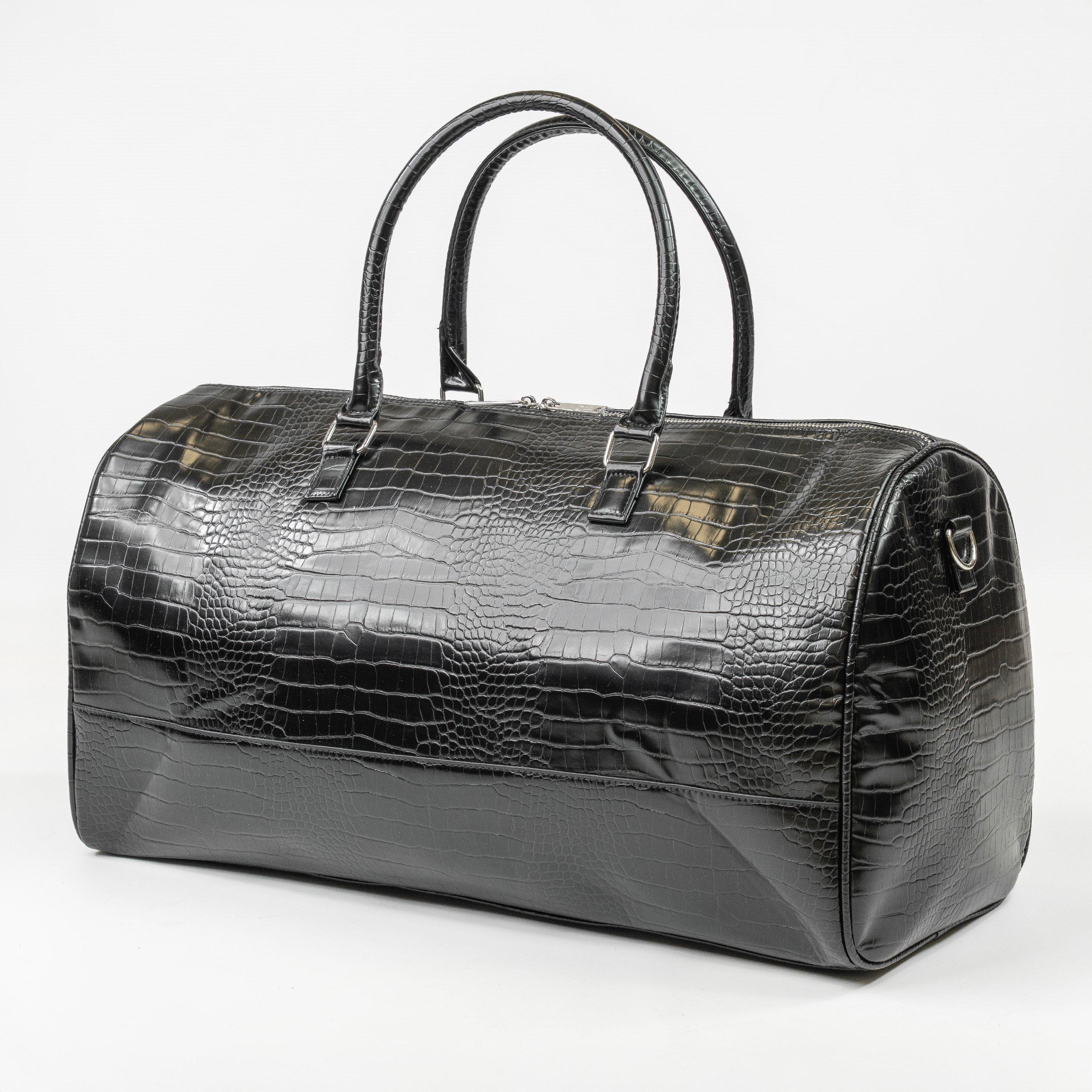 Black Gfh002 - Gino Ferrari - Luca Large Faux Leather Travel Weekend Holdall Bag - 2