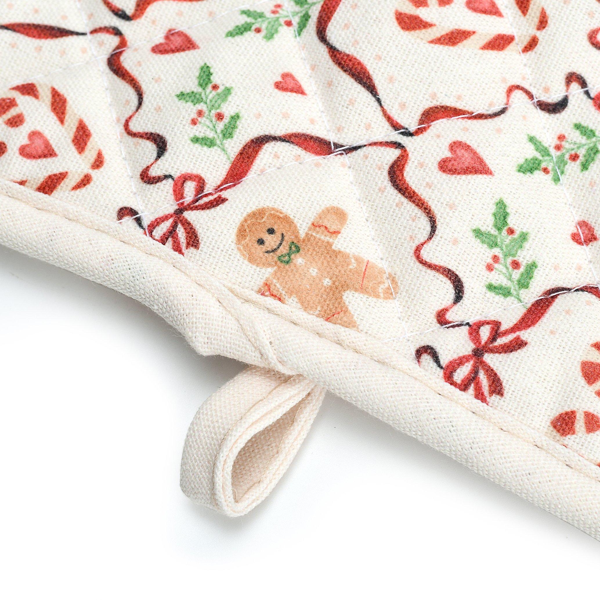Gingerbread - The Spirit Of Christmas - Festive Oven Gloves - 4