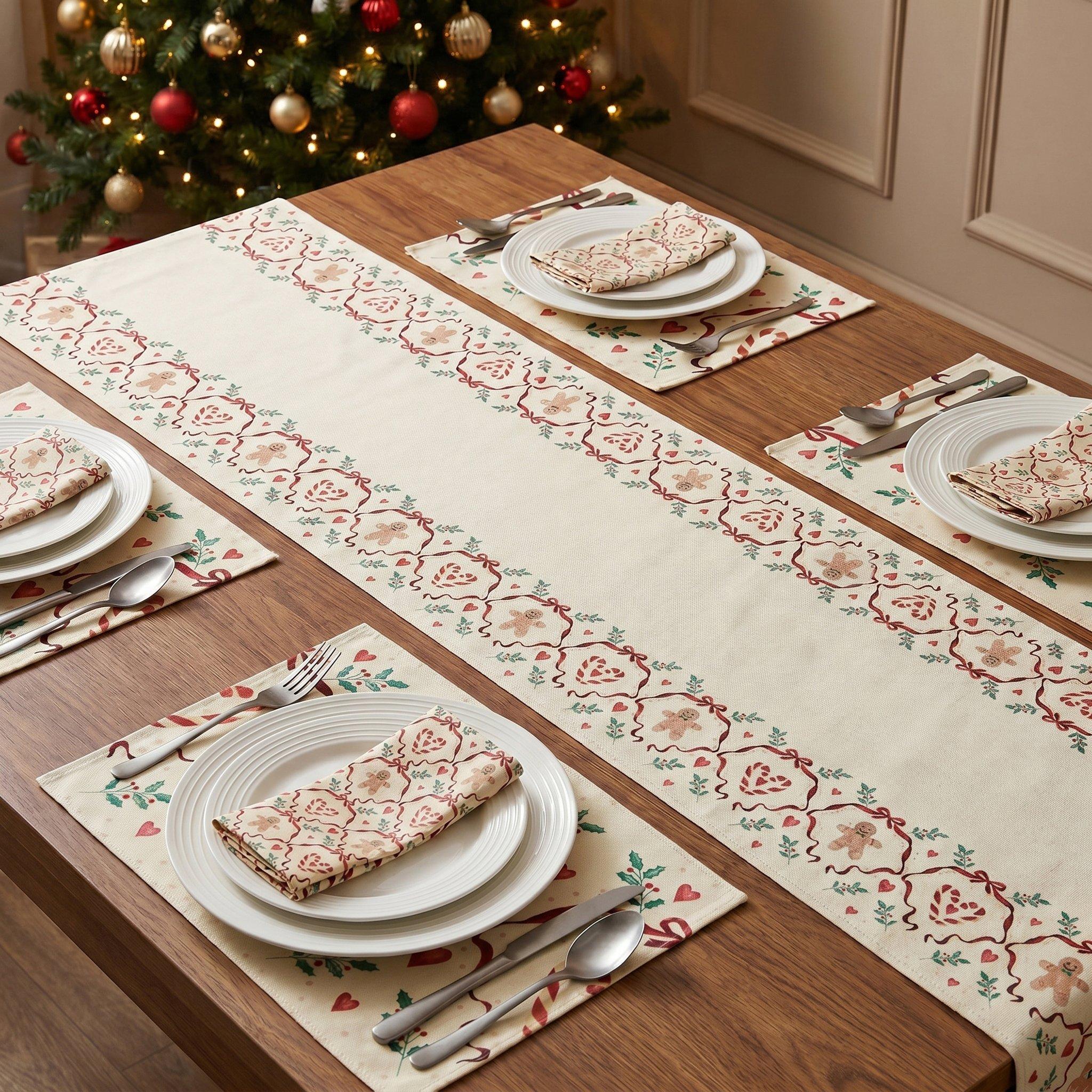 Gingerbread - The Spirit Of Christmas - Table Runner Set - 1