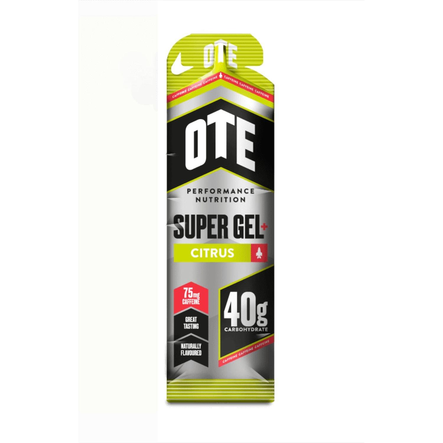 Citrus - OTE - OTE Super Energy Gel+ (12 x 75mg Caffeine Gels)