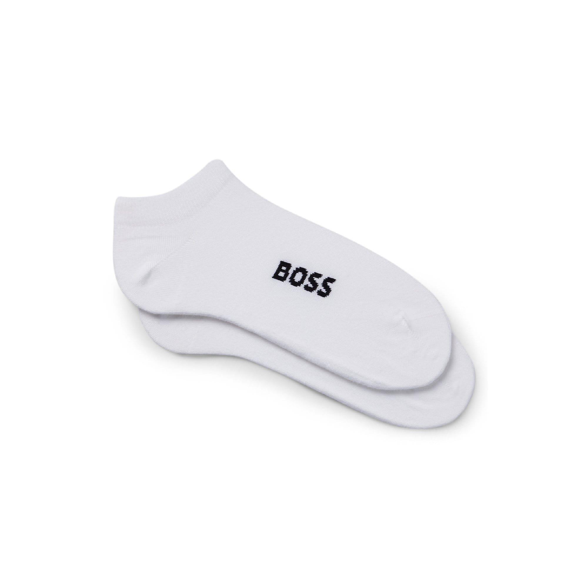 White - Boss - 2 Pack of Logo Ankle Socks - 2