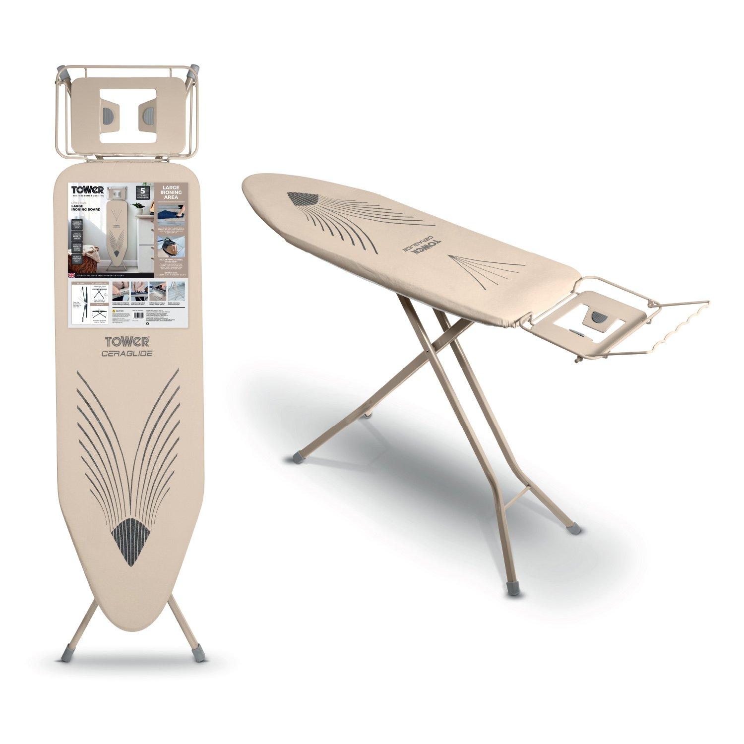 Tower  T873014msh Plus Large Ironing Board Latte - Medium