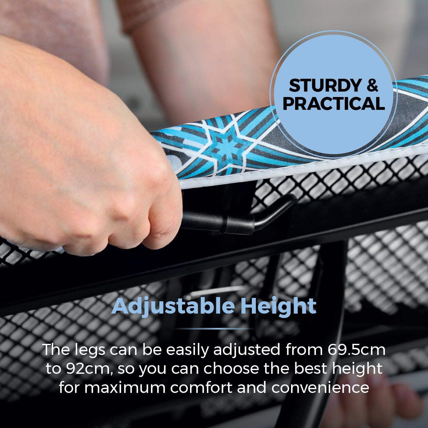 Blue - Tower - T873001BLK Geo Pro Oversize Ironing Board - 4