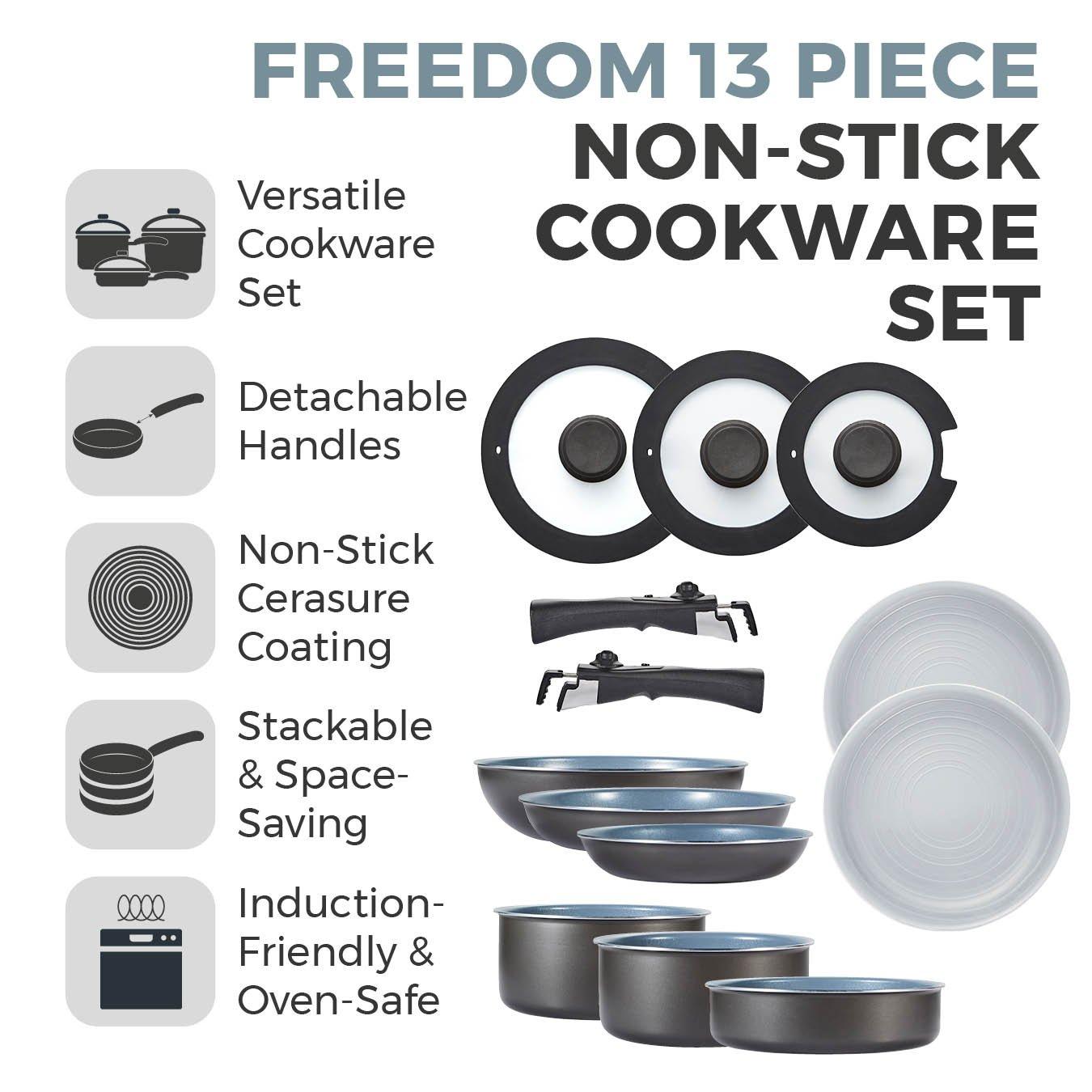 Graphite - Tower - Freedom 13 Piece Cookware Set Graphite - 2