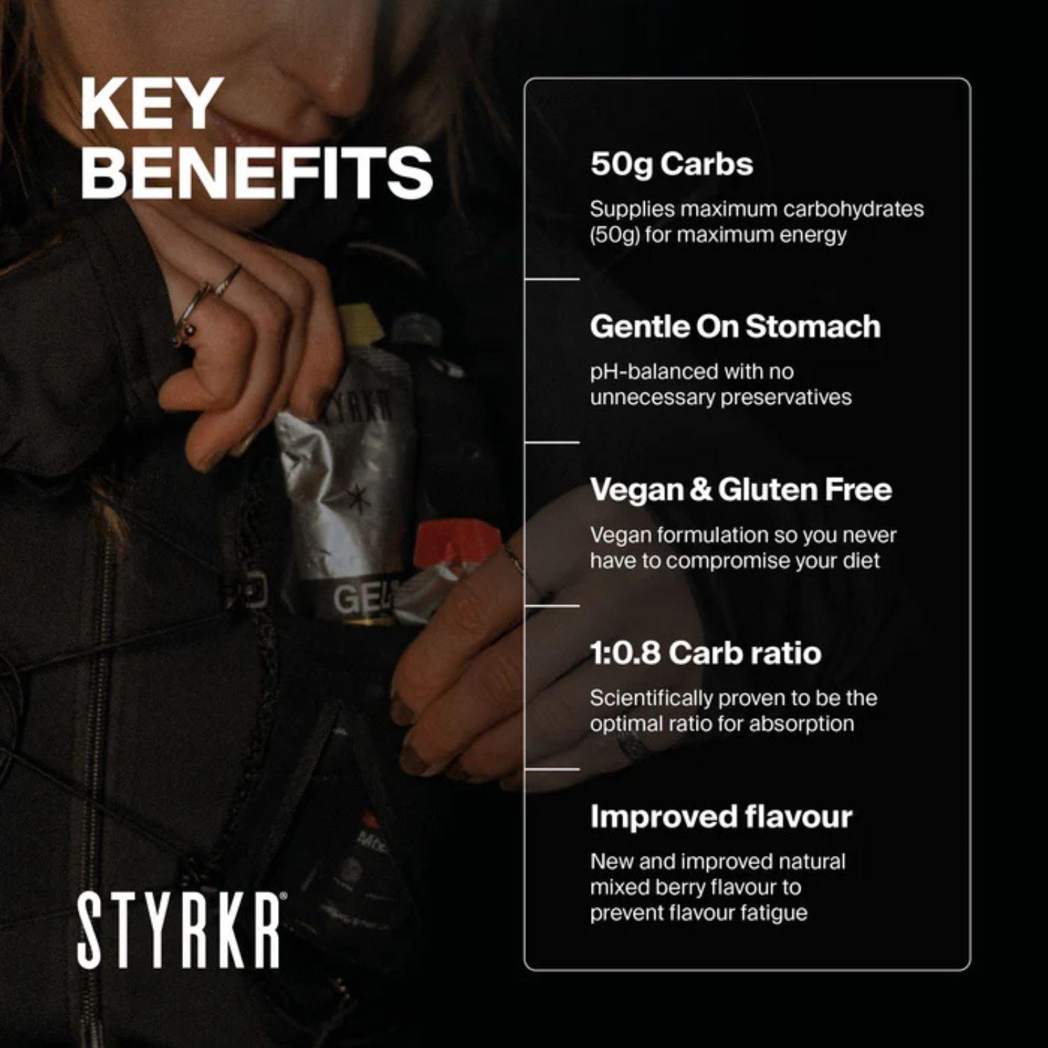Mixed Berry - STYRKR - GEL50 Dual-Carb Energy Gel (12 x 72g) - 2