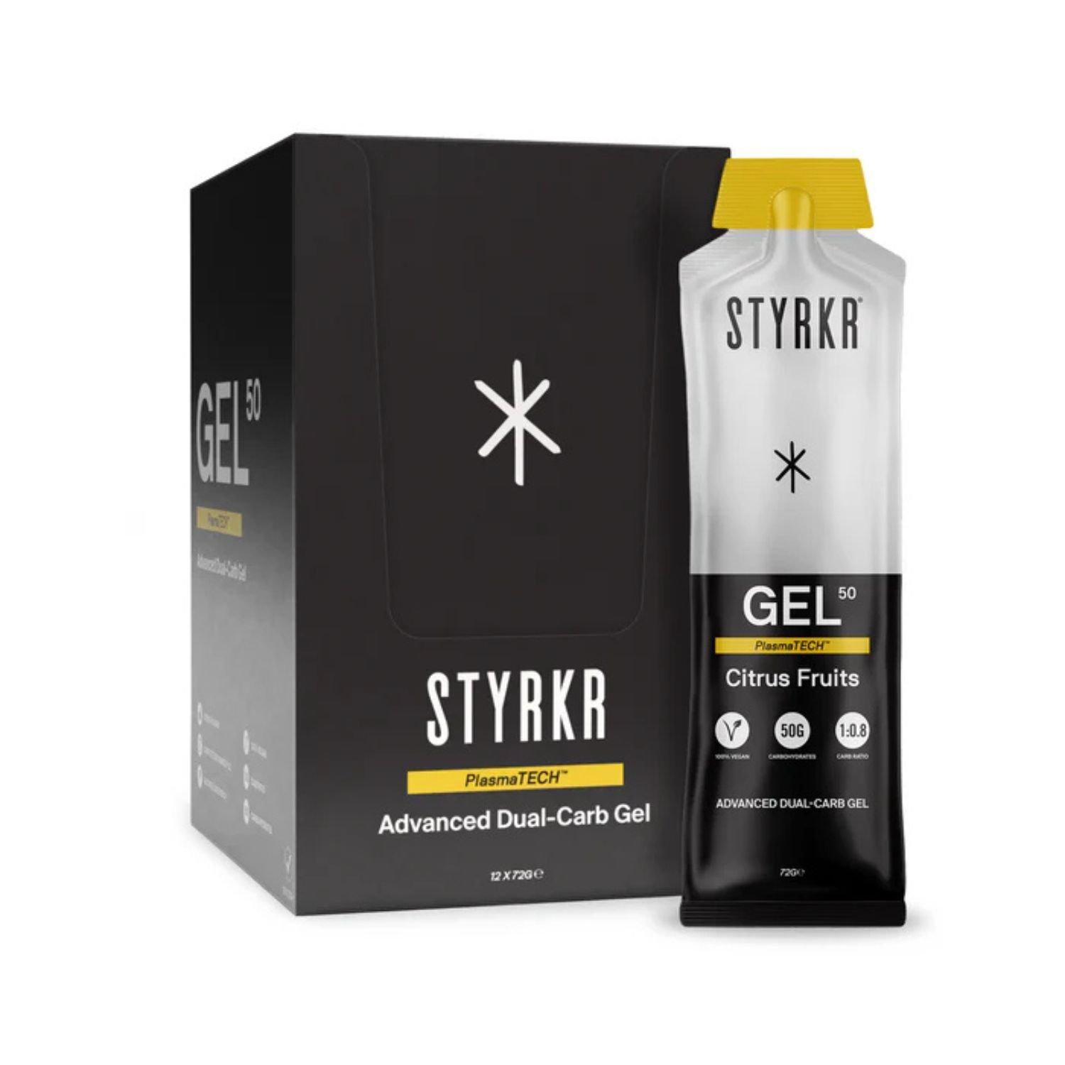 STYRKR Gel50 Dual-Carb Energy Gel - 12servings - Citrus Fruit - Image 7
