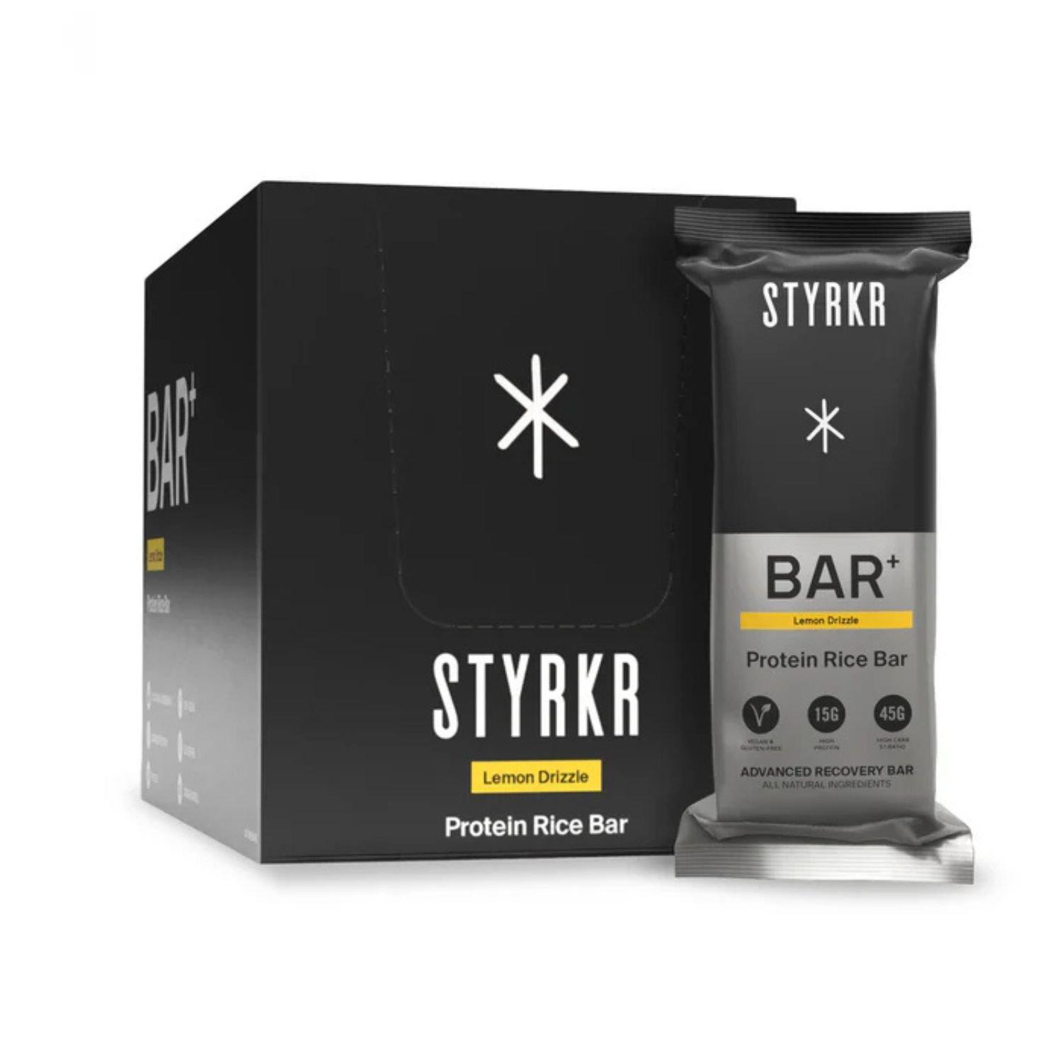Styrkr  Bar+ Vegan Protein & Energy Bar (12 X 65G) - Lemon Drizzle - Pack of 12