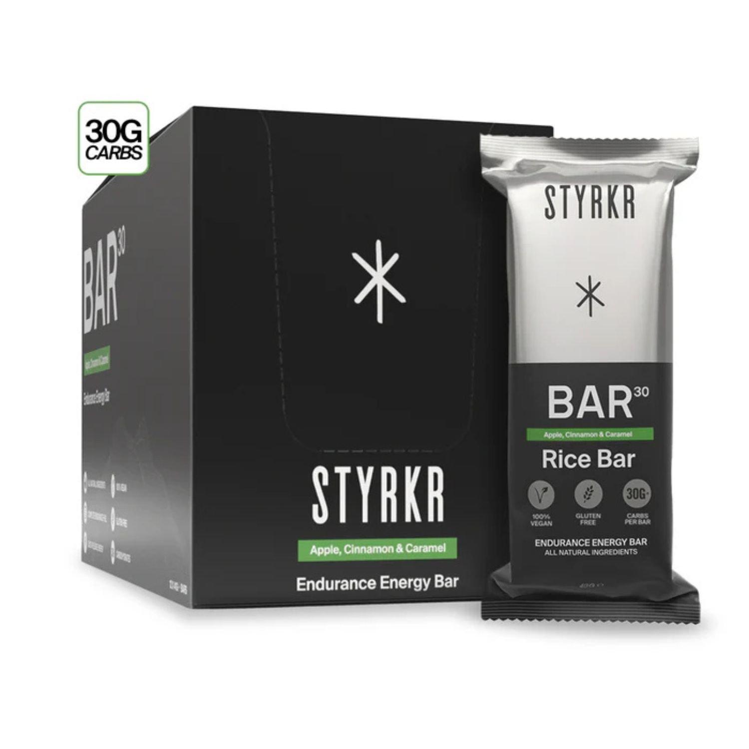 STYRKR Bar30 Vegan Energy Bar (12 x 44g) - Apple Cinnamon