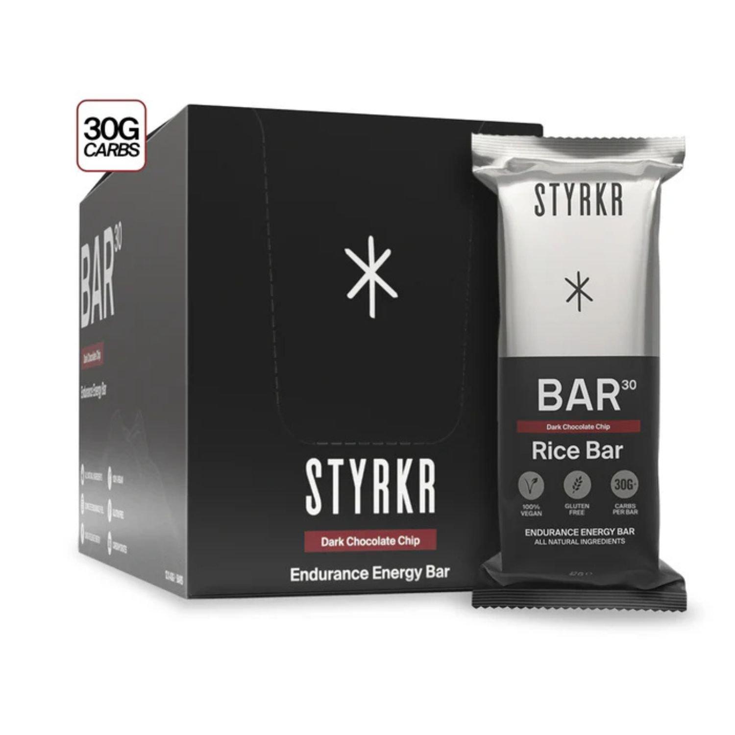 Styrkr  Bar30 Vegan Energy Bar (12 X 44G) - Dark Chocolate - Pack of 12