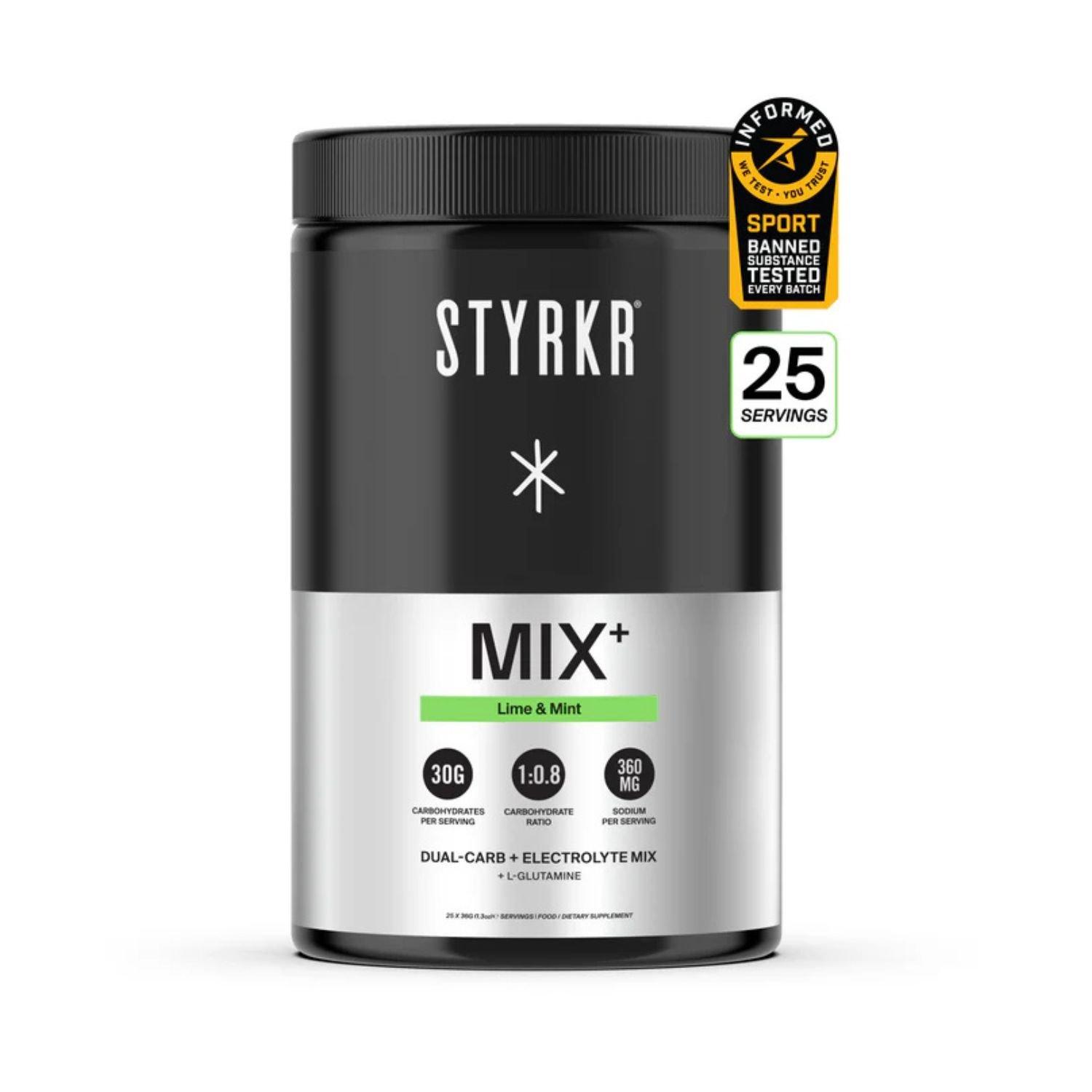 Styrkr  Mix+ Dual-Carb & Electrolyte Mix 925G - Lime And Mint