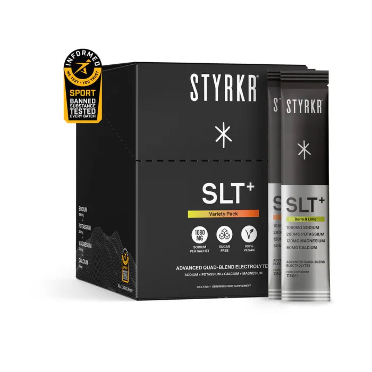 STYRKR SLT+ High-Strength Electrolytes (30 x 7.5g Sachet) - Berry And Lime