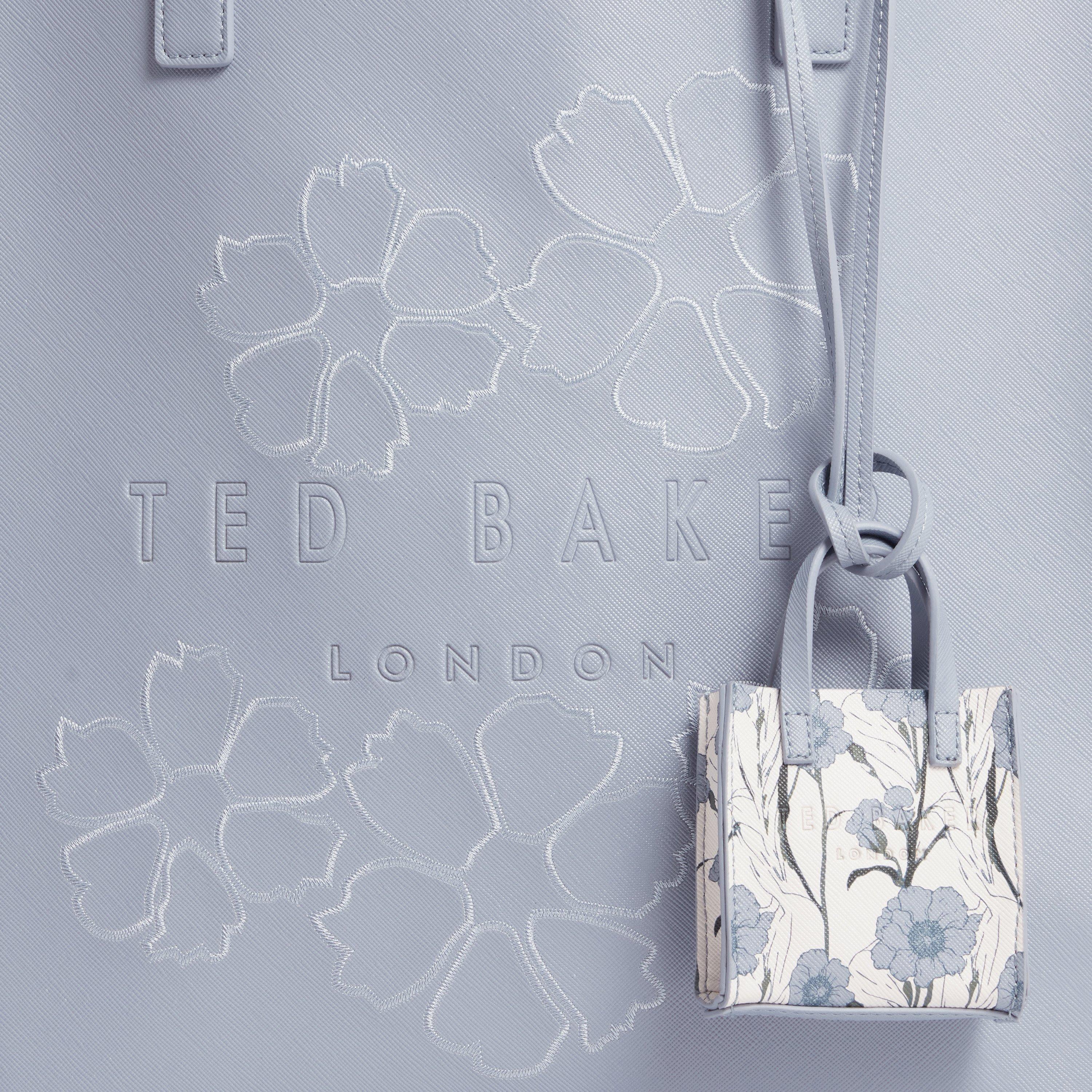LT-BLUE - Ted Baker - Ted Baker Floral Large Icon Bag - 4
