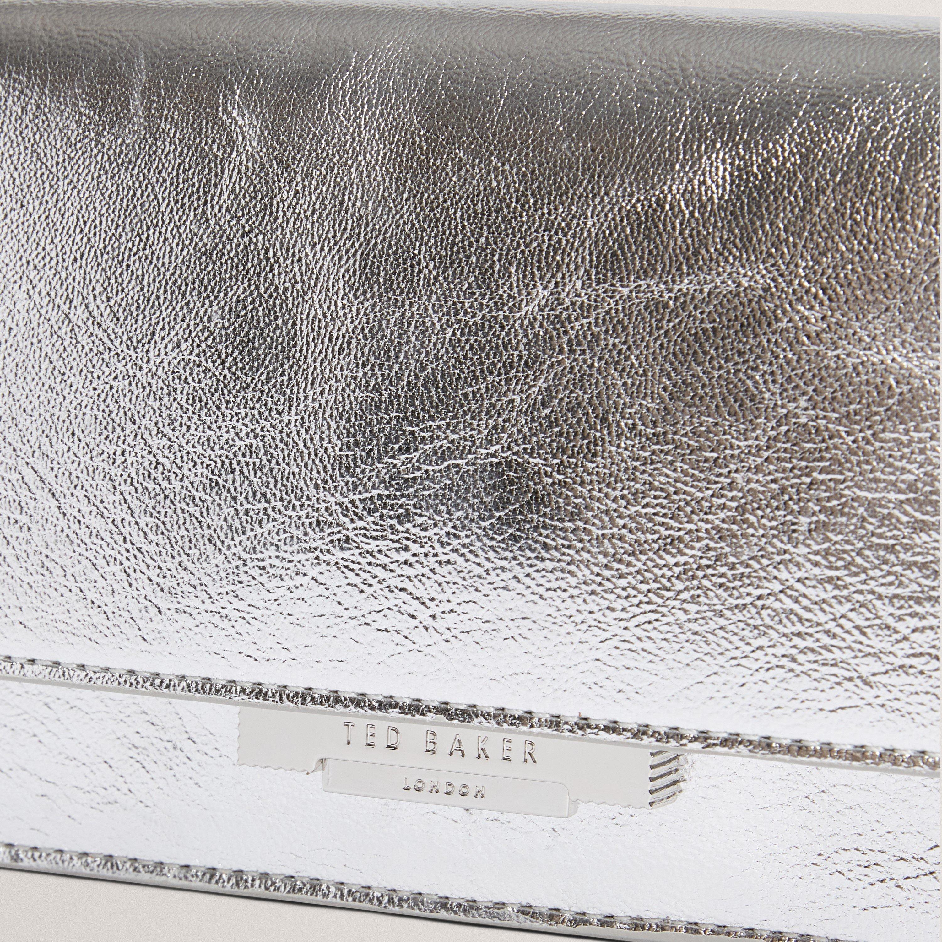 SILVER-COL - Ted Baker - Women's Lock Chain Shoulder Bag - 3