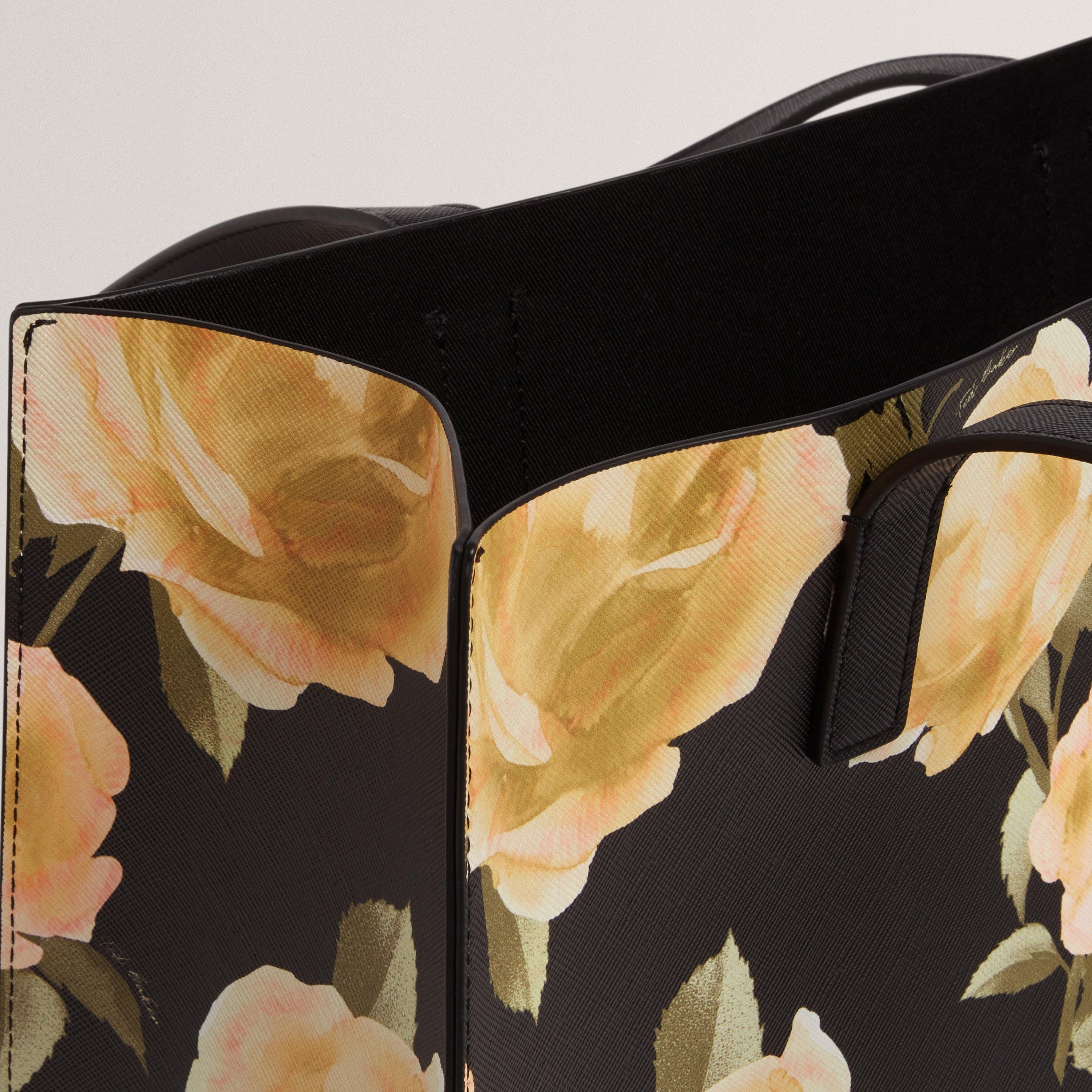 BLACK - Ted Baker - Ted Baker Floral Large Icon Bag - 5