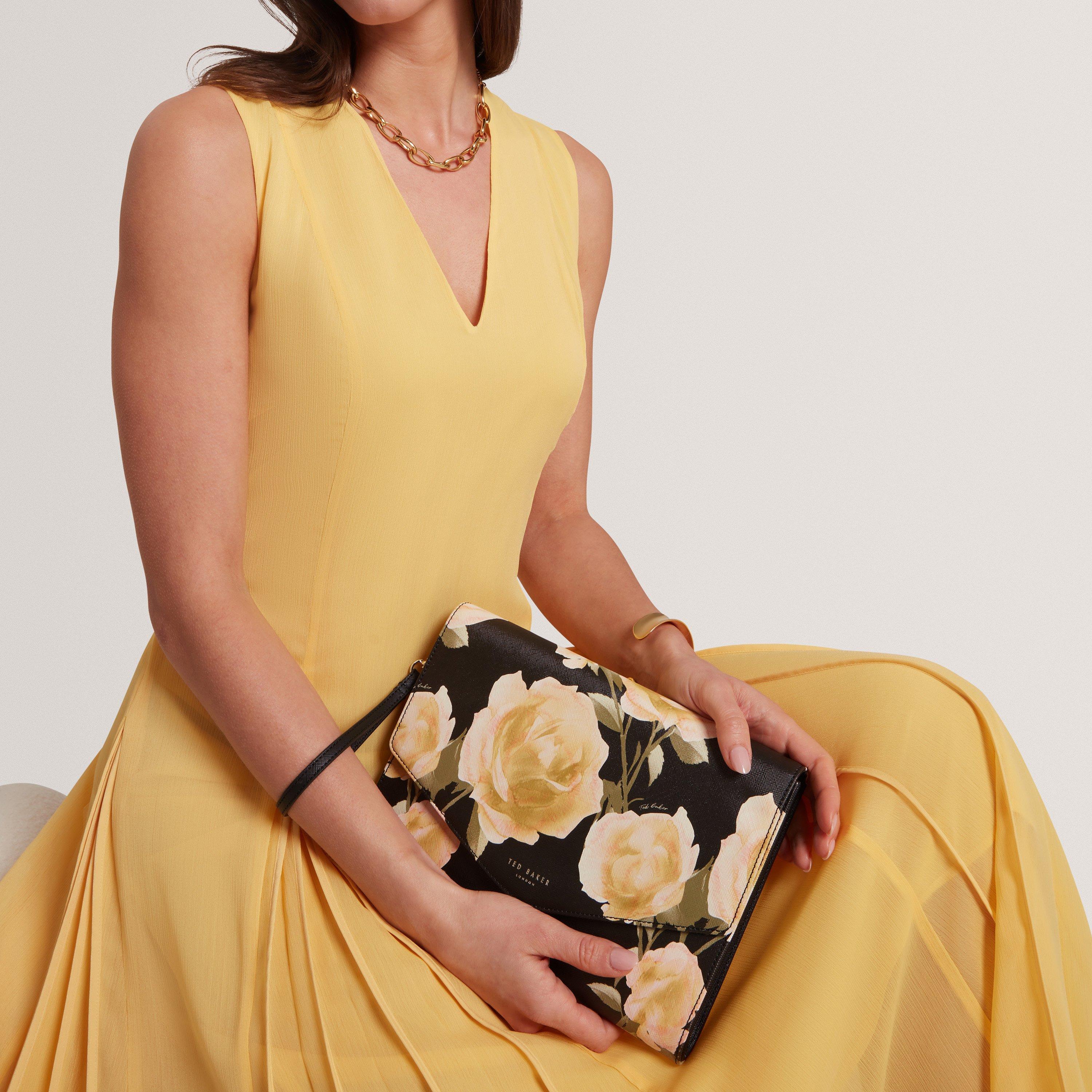 BLACK - Ted Baker - Women's Floral Pouch Clutch Bag - 3