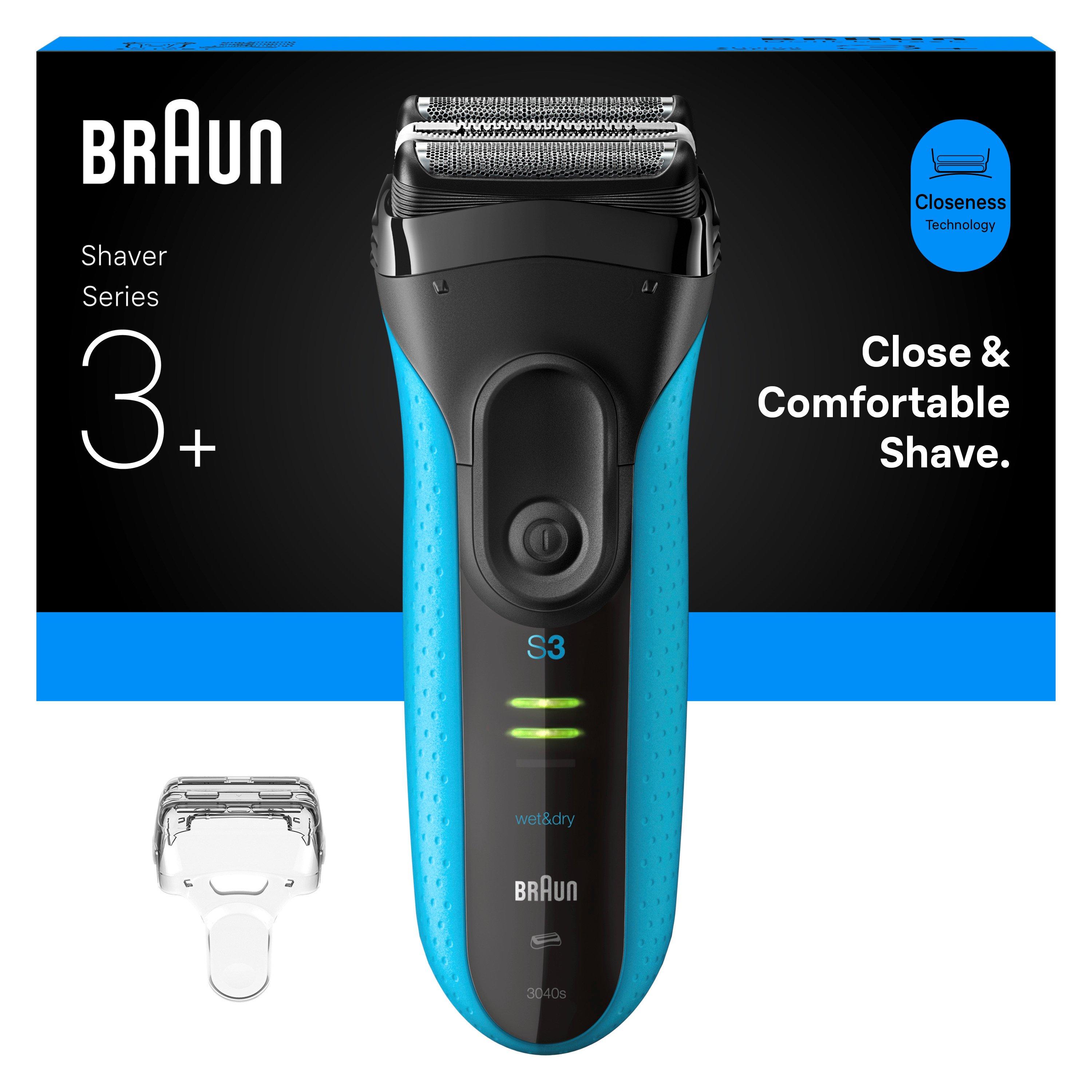 Blue - Braun - Braun Series 3+ Electric Shaver 3040S Blue - 1