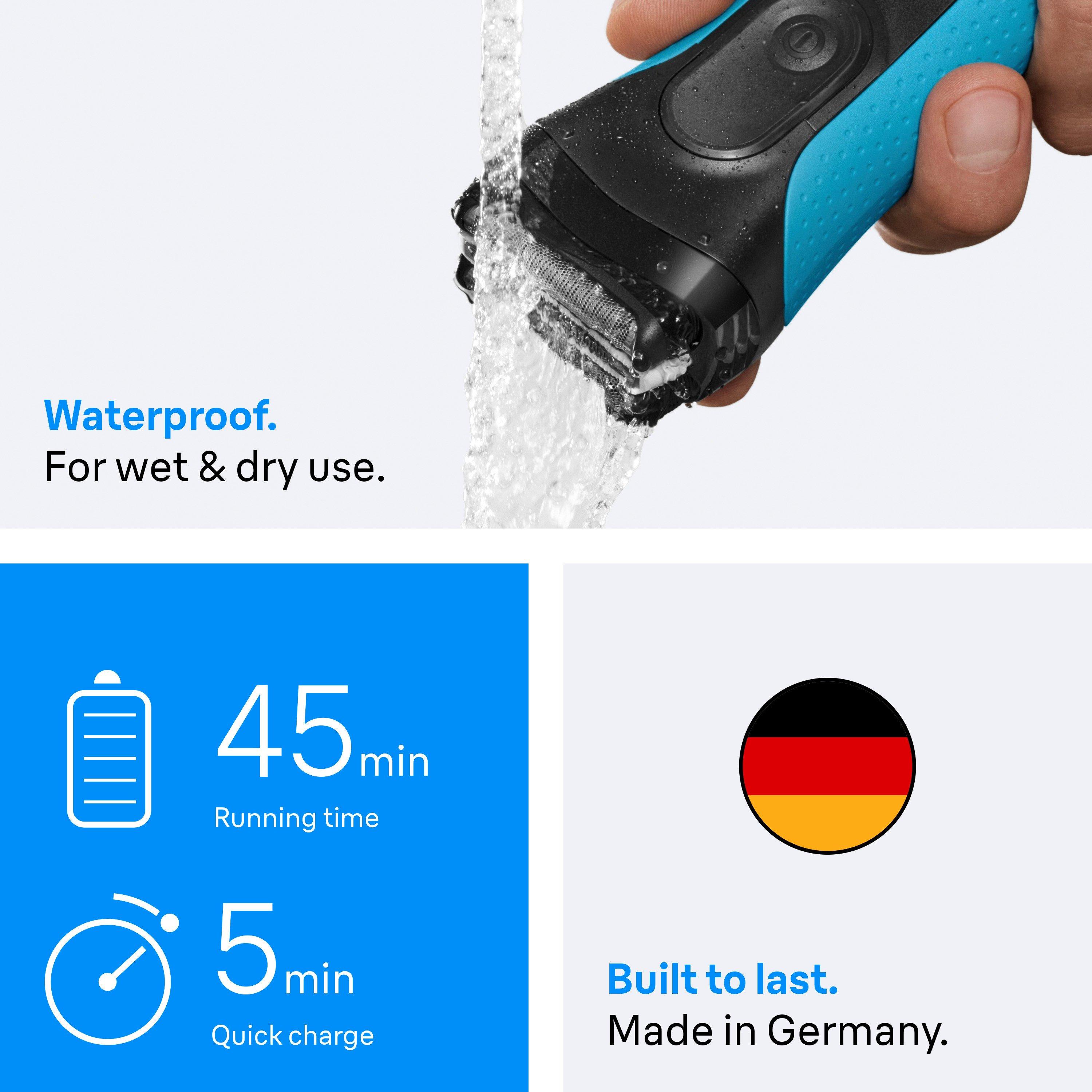 Blue - Braun - Braun Series 3+ Electric Shaver 3040S Blue - 3