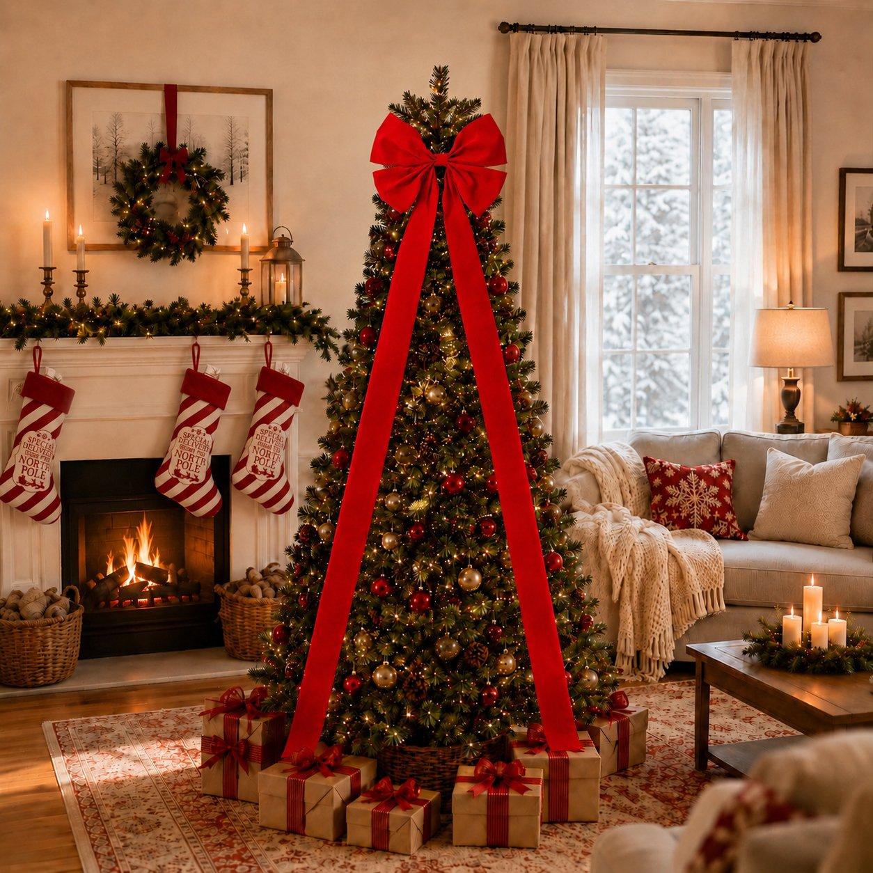 Rood - The Spirit Of Christmas - 50*180cm Giant Tree Bow - 1