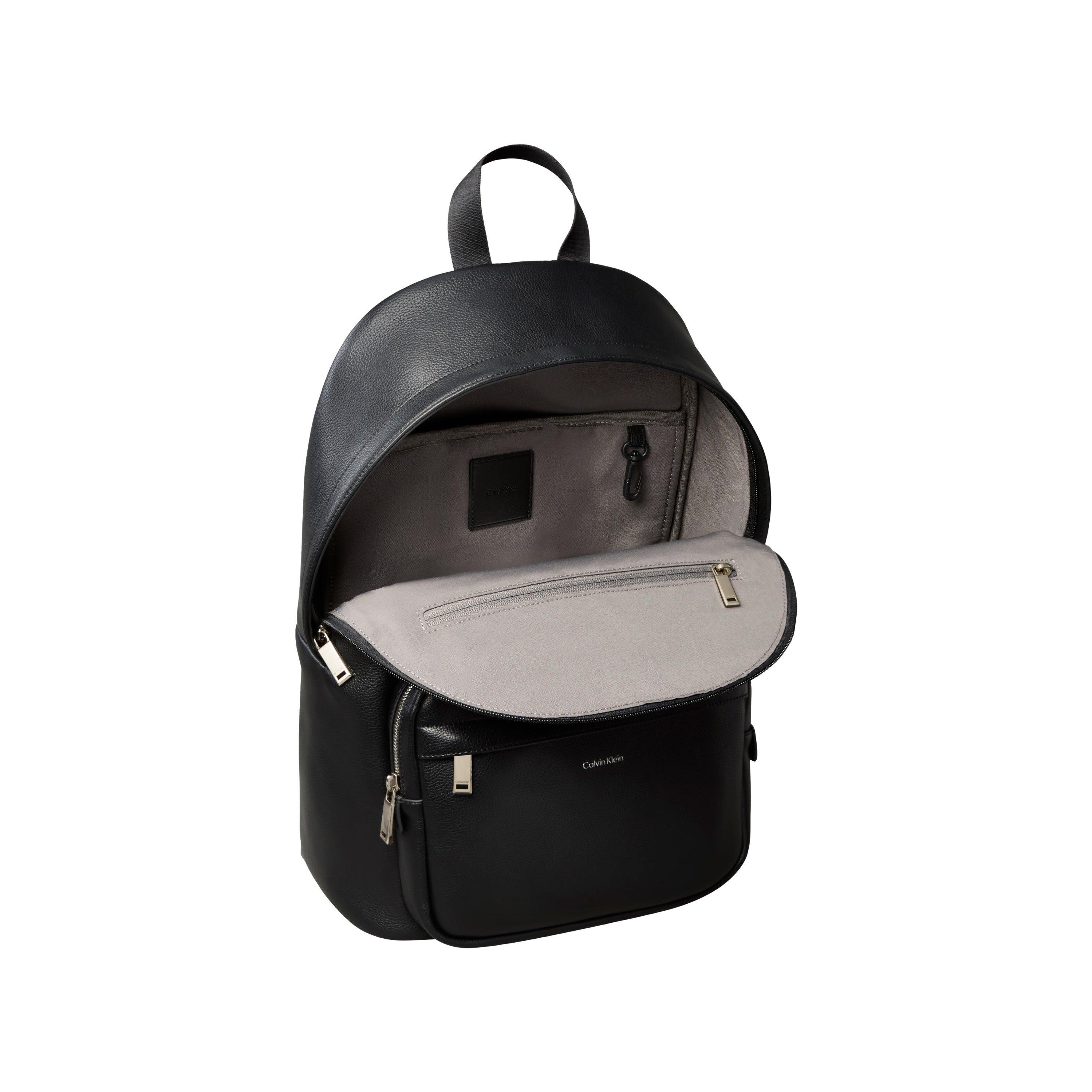 Black - Calvin Klein - Raised Round Backpack - 3