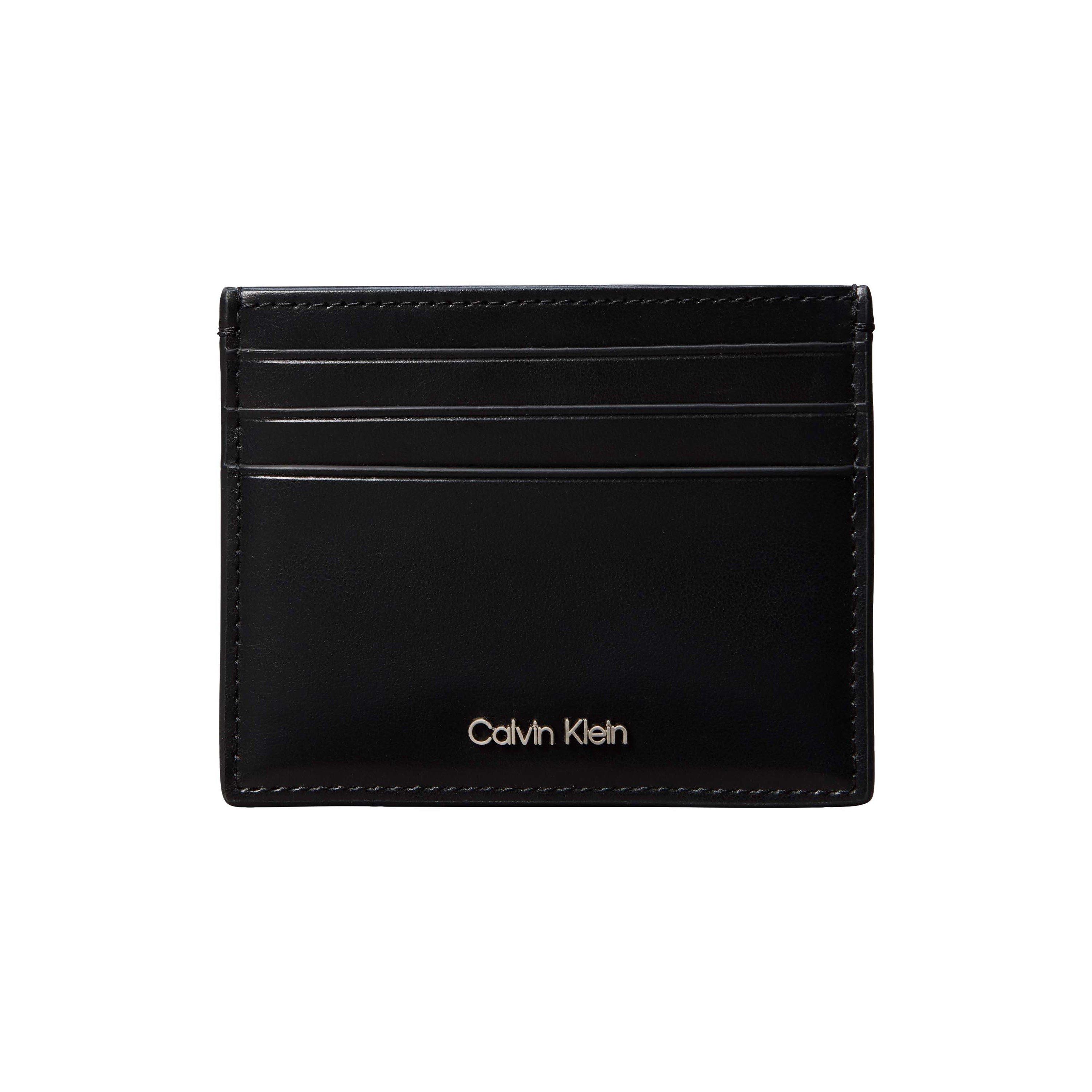 Black - Calvin Klein - Raised Leather Cardholder - 1
