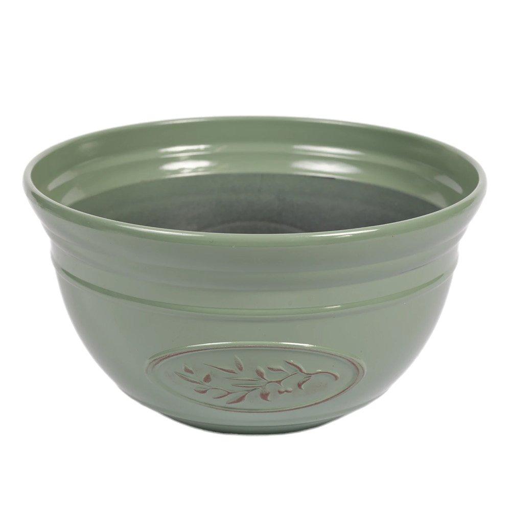 Yougarden  Green Pair Of Olive Bowl Planters (30Cm) - 30cm Diame