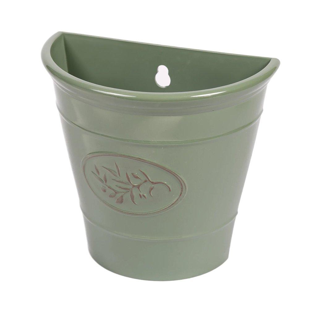 Yougarden  Pair Of Olive Wall Planters (23Cm) - Green - 23cm diame