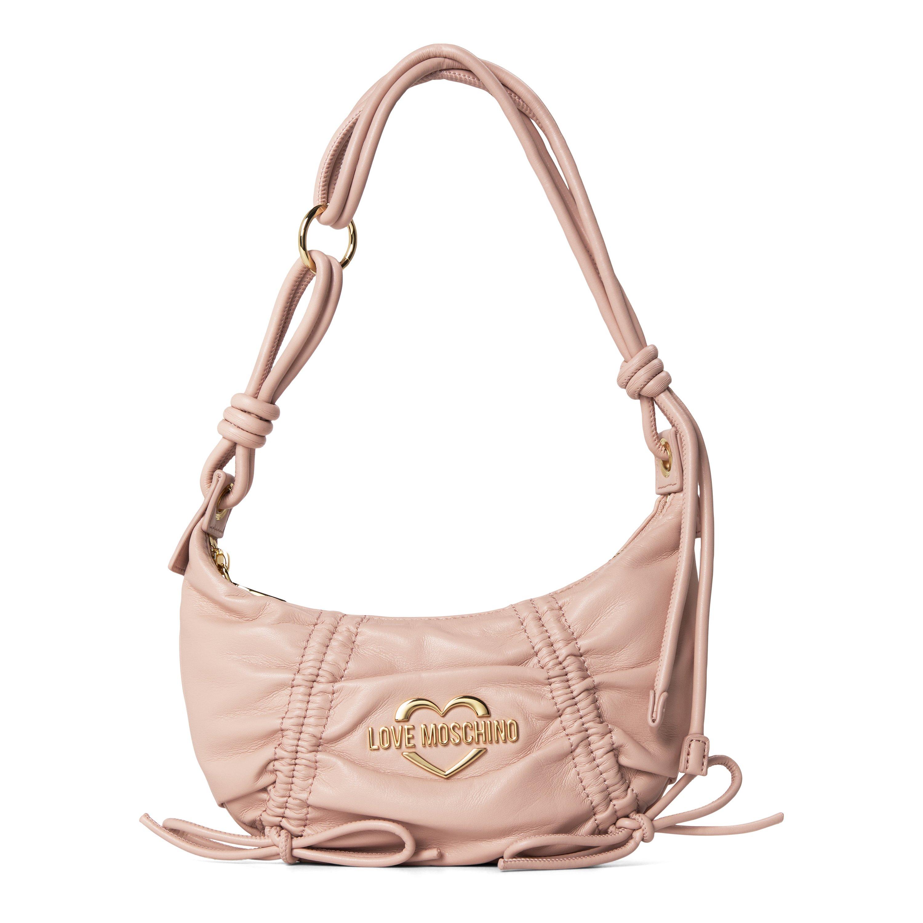 Love Moschino Women's Softy Bow Faux Leather Hobo Bag - Pink