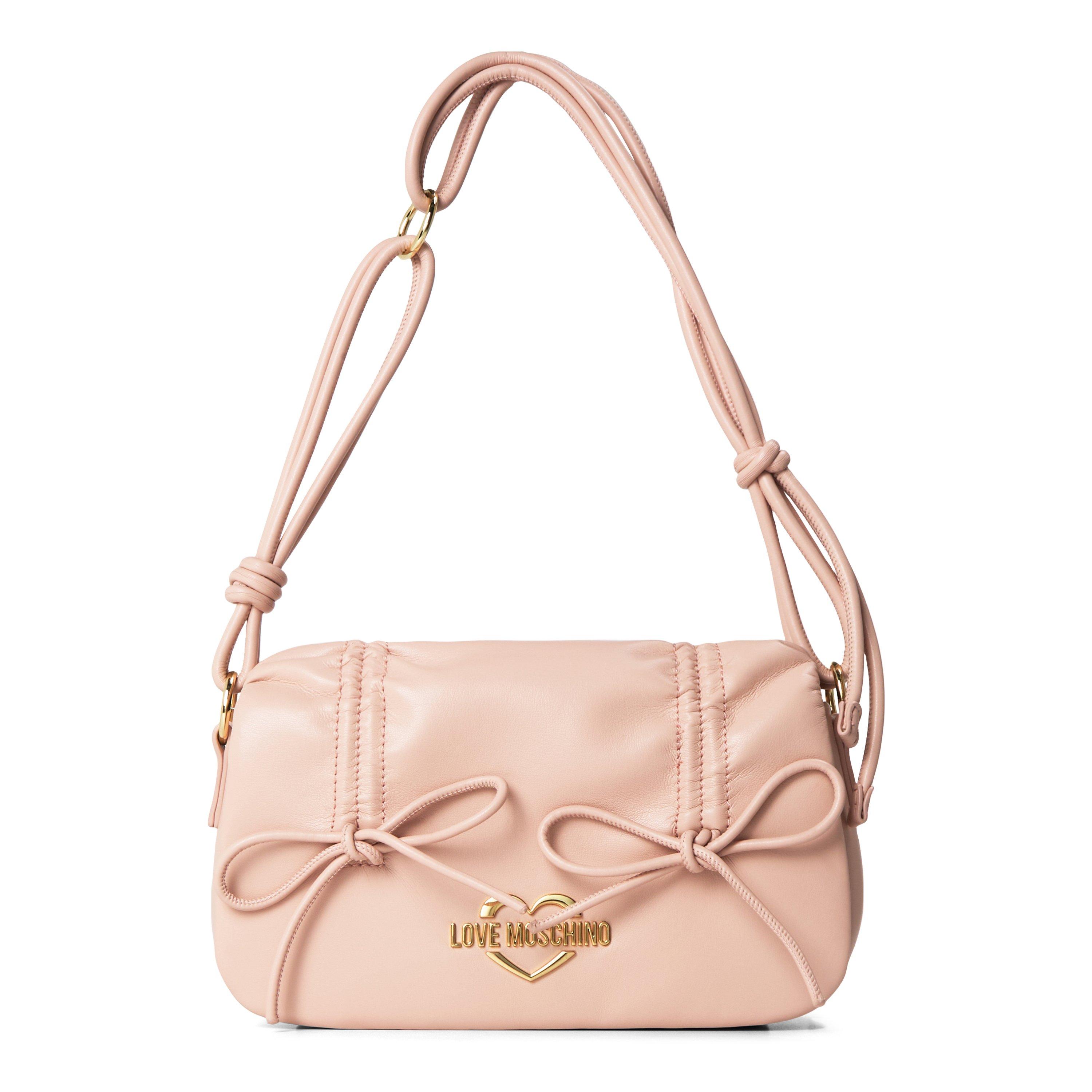 Love Moschino Women's Softy Bow Faux Leather Shoulder Bag - Pink