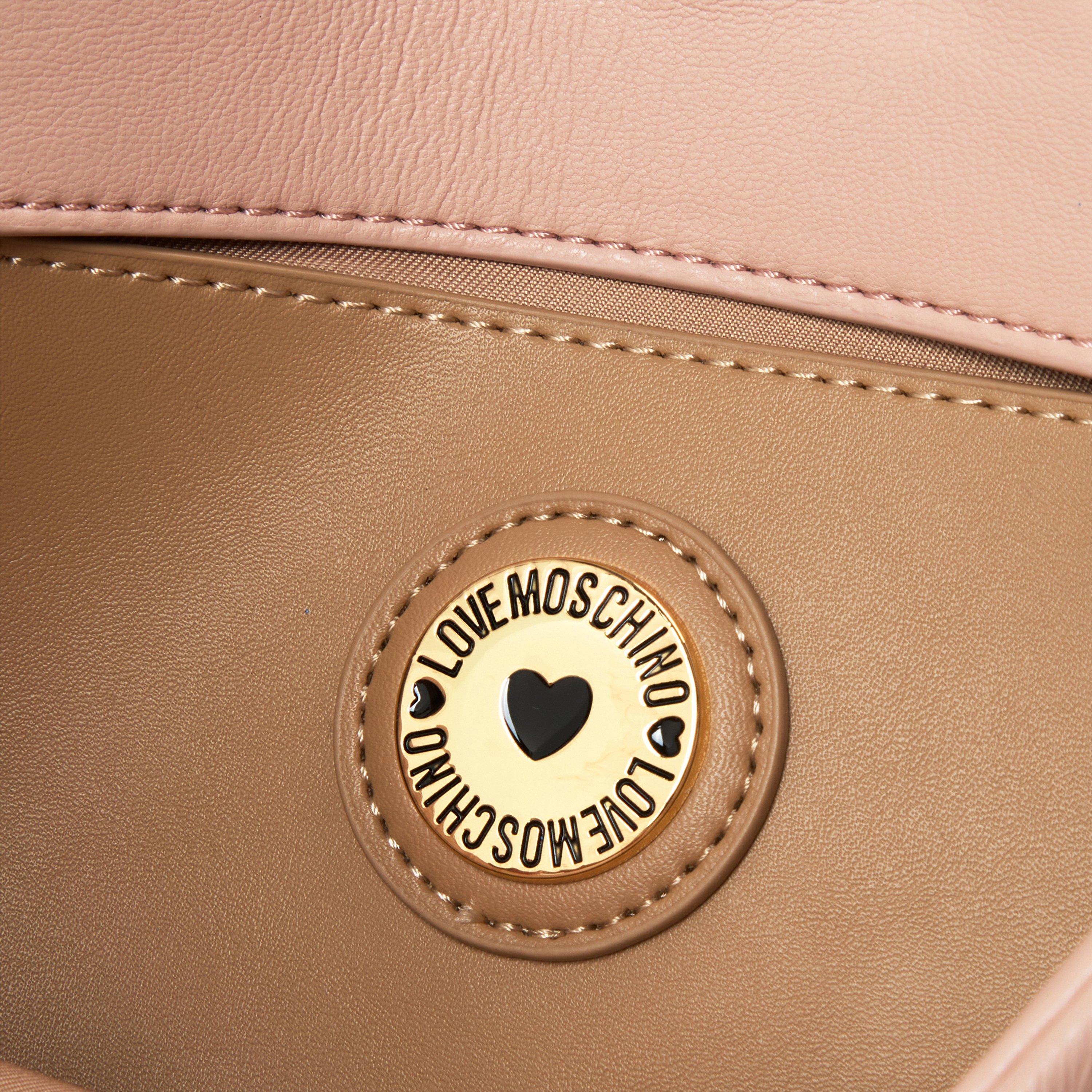 Pink - Love Moschino - Women's Softy Bow Faux Leather Shoulder Bag - 4