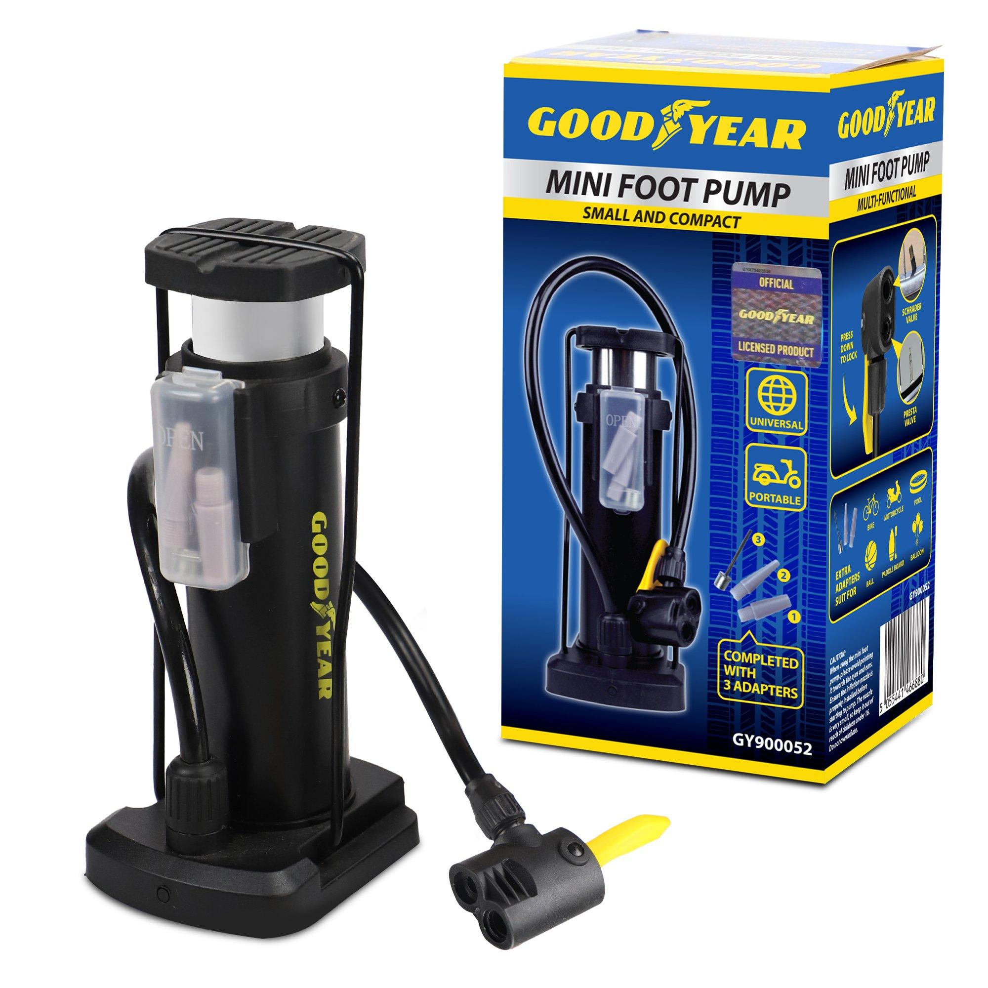 Schwarz - Goodyear - Goodyear Compact Foot Pump - 3