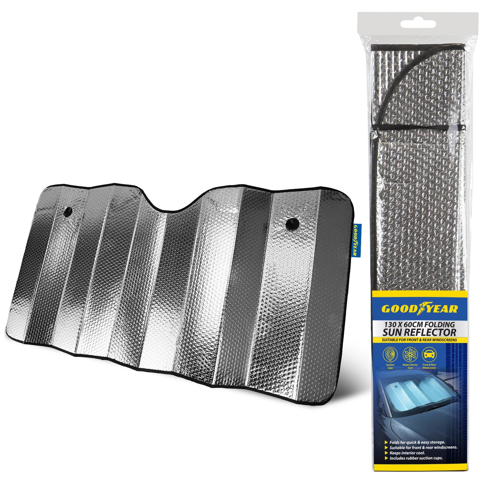 Silver - Goodyear - Goodyear Car Folding Sun Reflector - 1