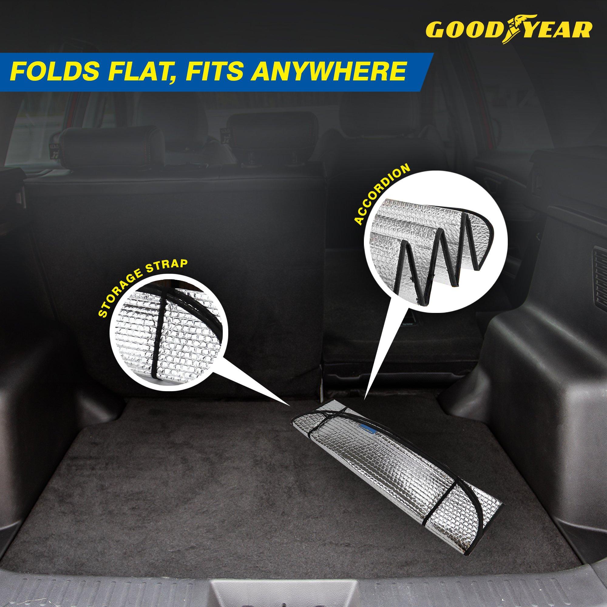 Silver - Goodyear - Goodyear Car Folding Sun Reflector - 9