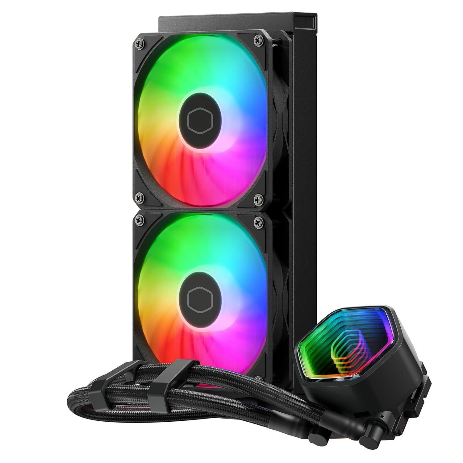 Black - Cooler Master - Cooler Master MLW-D24M-A18PA-R1 FN2429 MASTERLIQUID 240 Core - 1