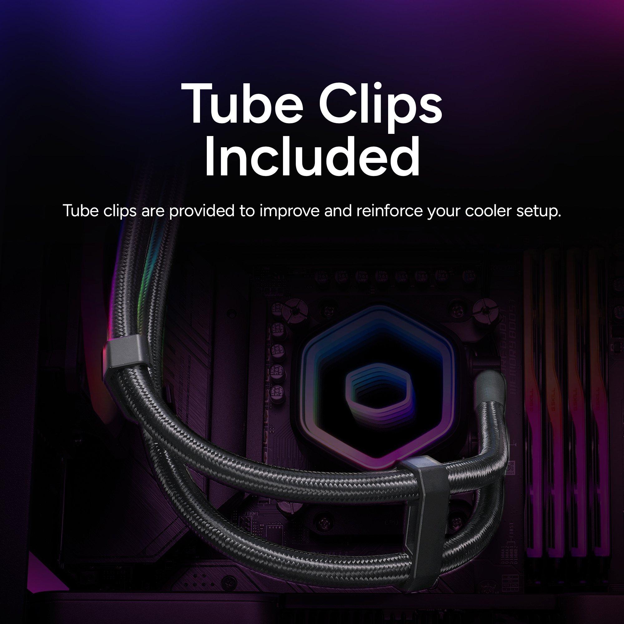 Schwarz - Cooler Master - MasterLiquid 240 Core II ARGB AIO CPU Liquid Cooler 240mm Intel AMD Black - 13