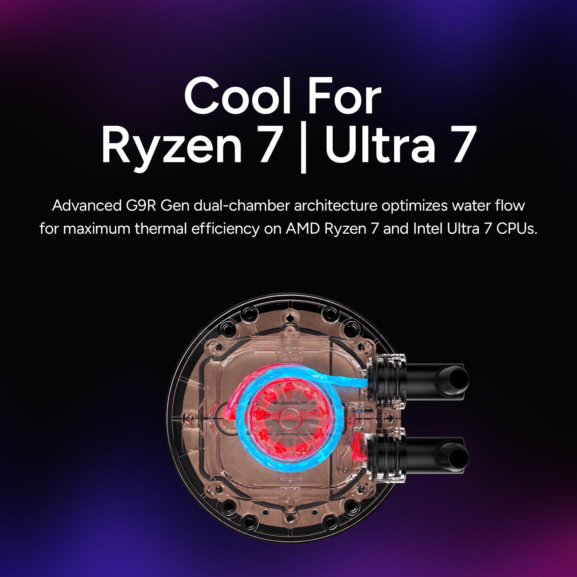 Schwarz - Cooler Master - MasterLiquid 240 Core II ARGB AIO CPU Liquid Cooler 240mm Intel AMD Black - 4